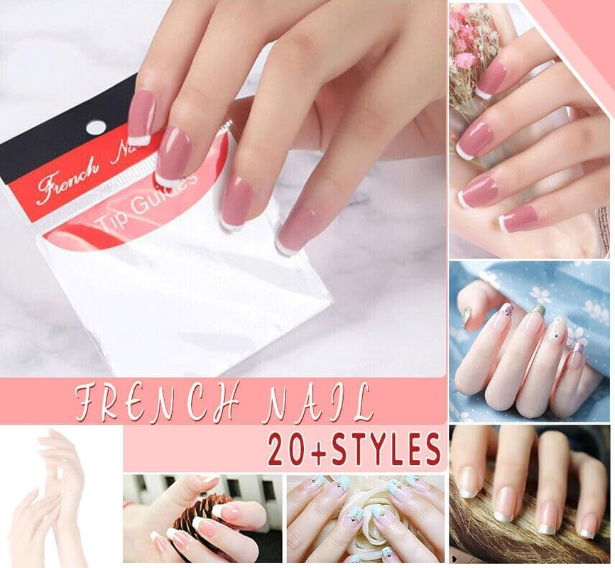 AIMALL 100PCS French Tip Nail Decoration Strip Stickers, Precision Nail Art Stencil Guides for Flawless Manicure Designs, Easy Application for DIY Nail Art image number 5