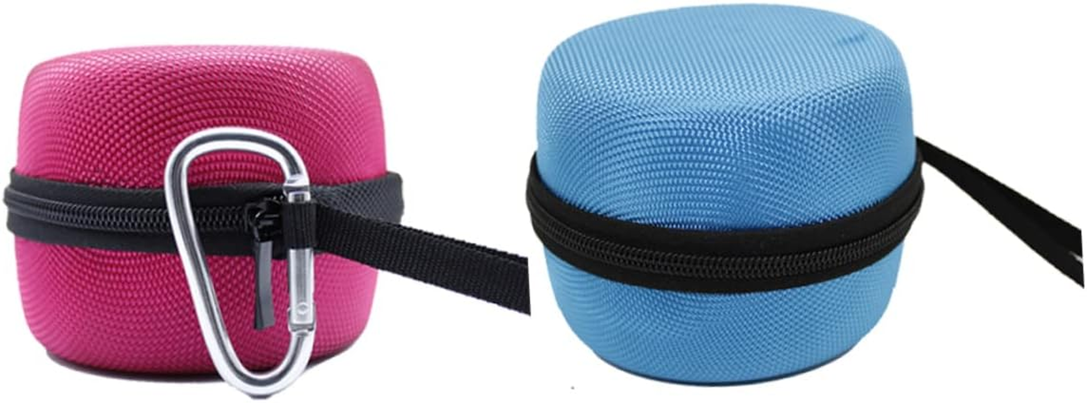 QUMIIRITY Outdoor Portable Speaker Storage Bag with Hook Compact Compression Resistant Design for Travel Hiking Camping Includes Detachable Carabiner Cable Organization Red Random Color - Rosy image number 2