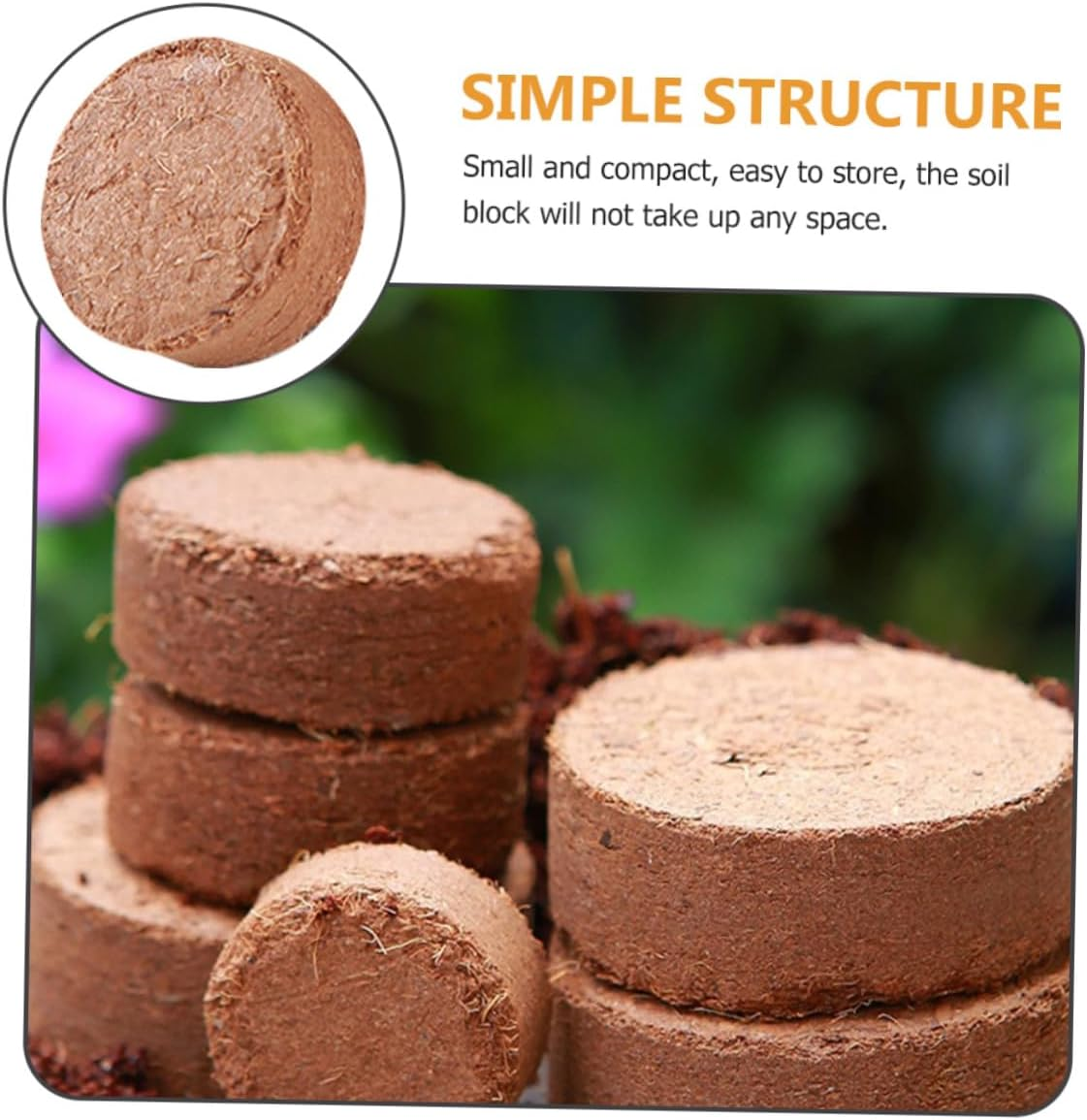60Pcs Coconut Coir Seedling Blocks Nutrient Compressed Peat Gardening Potting for Indoor Succulent Cactus Planting Nursery Transplanting image number 2