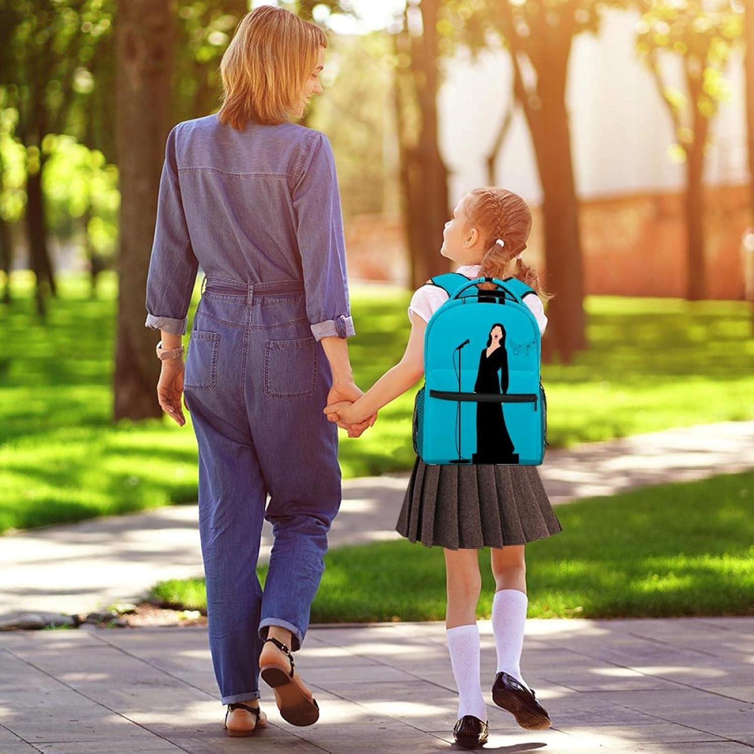 Singer Girl Performance Backpack Students Shoulder Bags Travel Bag College School Tote Backpacks image number 5