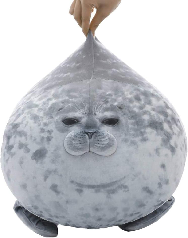 Minimin Seal Pillow, Cute Chubby Blob Seal Plush Toys Pillow Kids Bedding Super Soft Plush Snuggle Cuddle Pillow (Large) image number 2