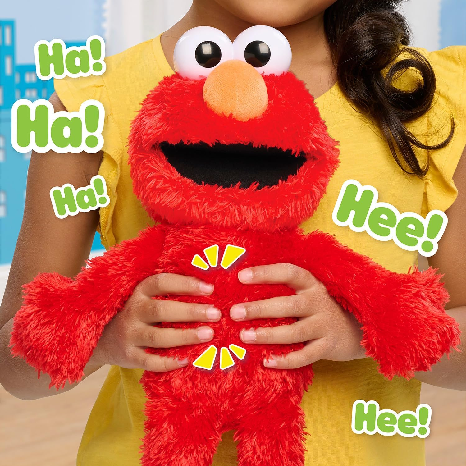 Sesame Street Tickle Me Elmo Animated Plush, 18 Months+, Interactive Educational Toy, 35Cm Height, Requires 2 AAA Batteries