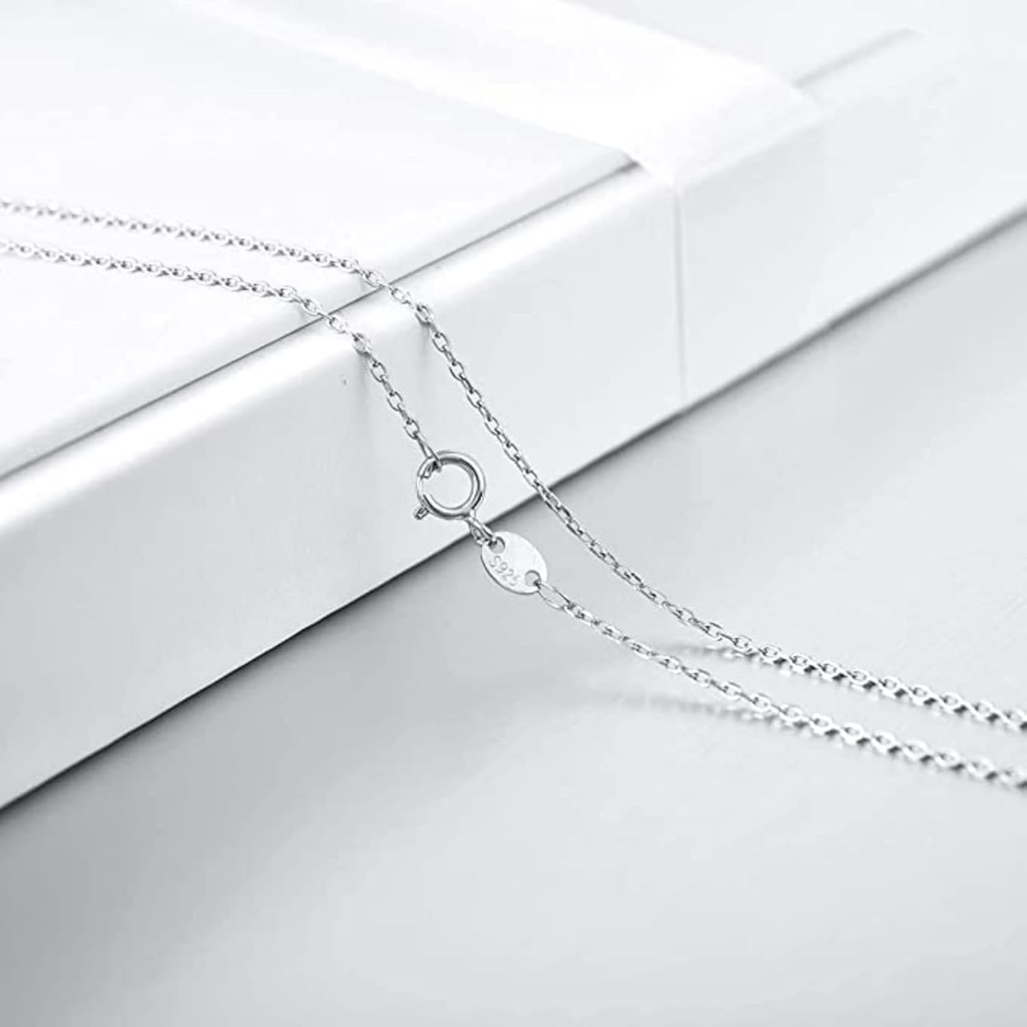 ZALIZR Strong and Thin Cable Chain Necklace for Women Men Unisex, 1.5MM 925 Sterling Silver Overlay, Braided Rope Chain, Spring Ring Clasp, 18-20 Inches image number 6