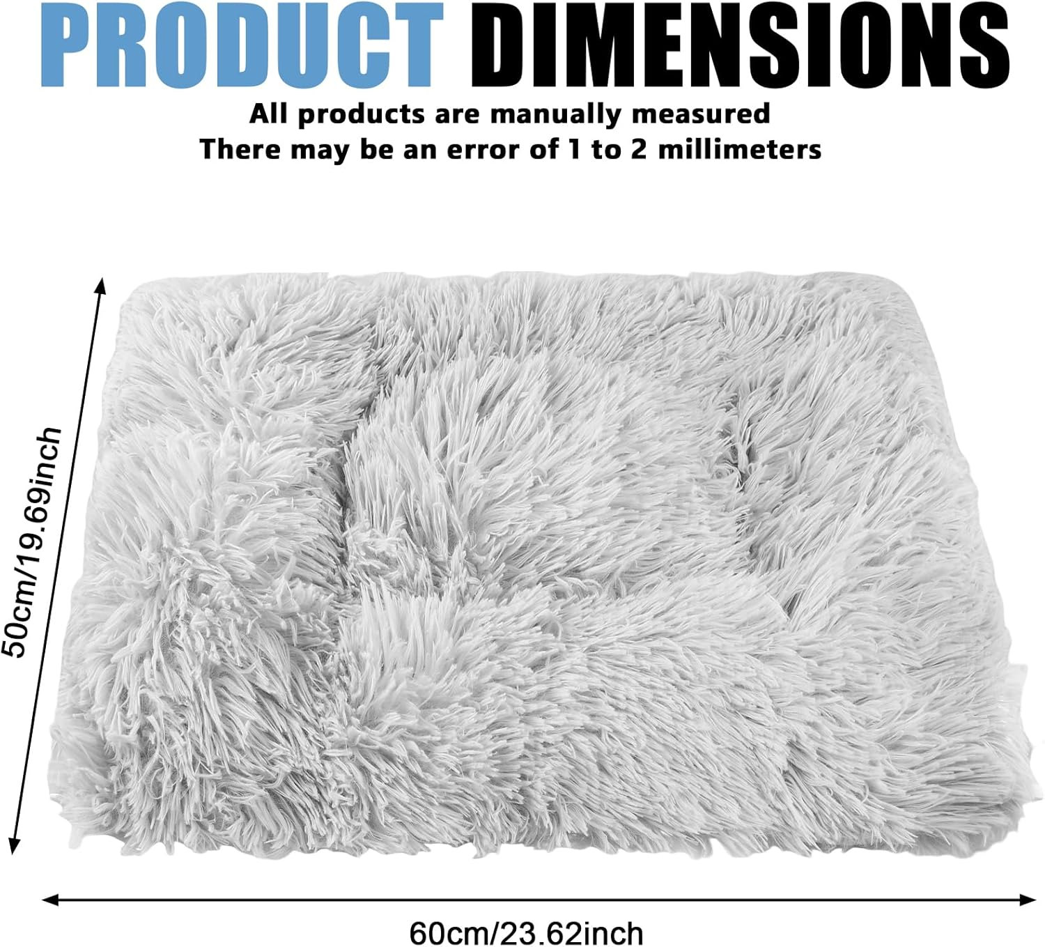 50 X 60 Cm Fluffy Cat Bed, 2-In-1 Cat Blanket for Cats, Washable Cat Cushion, Dog Bed, Cat Sofa, Cat Bed for Cats and Small Dogs (Green)