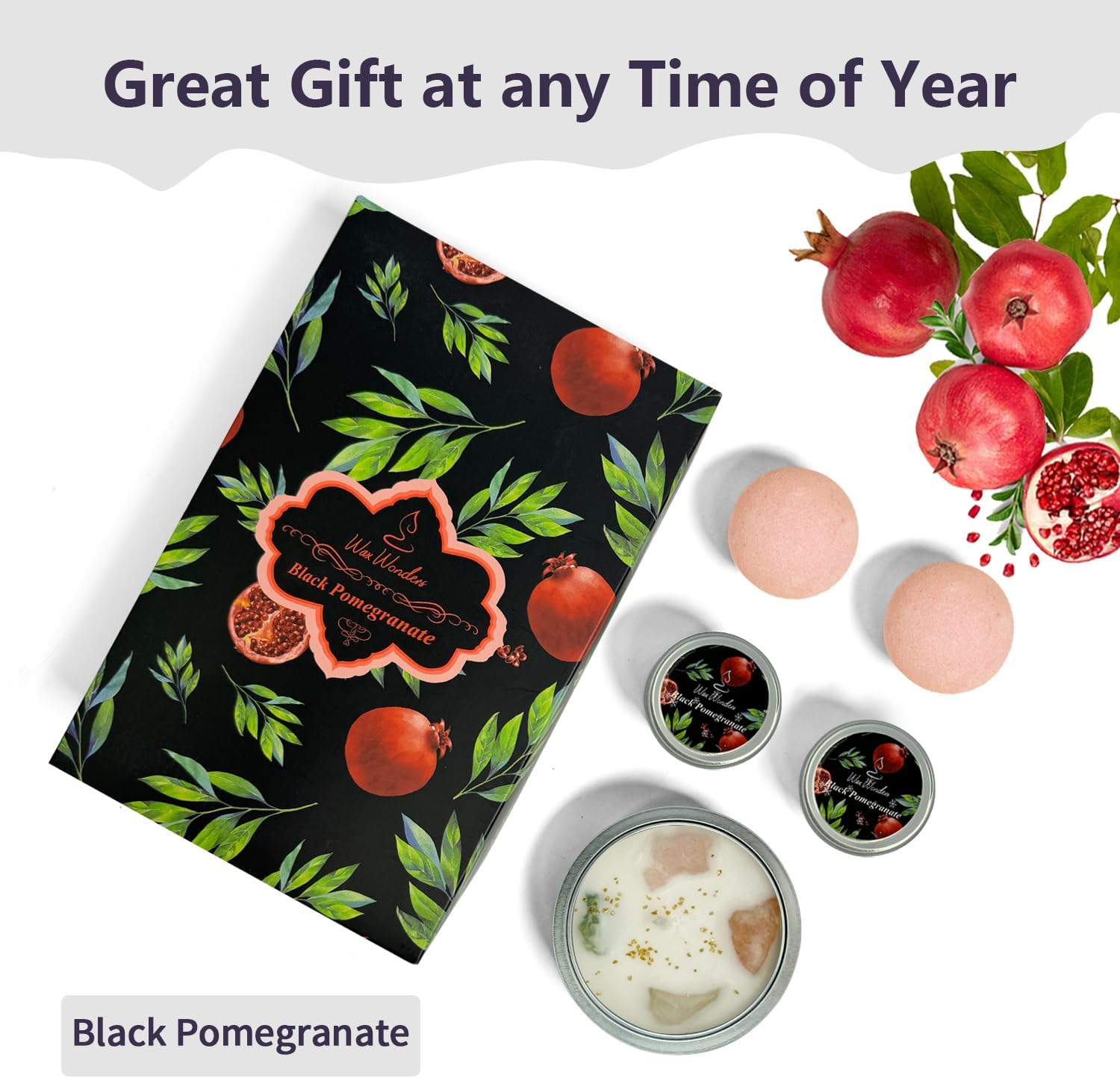 Wax Wonders Candles for Home Scented & 2 Bath Bombs Set - 7.05OZ Aromatherapy Candles Gifts for Women,Soy Wax,Bubble Spa,Ideal for Valentine, Birthday, Mother'S Day, Thanksgiving, Christmas Gifts image number 2