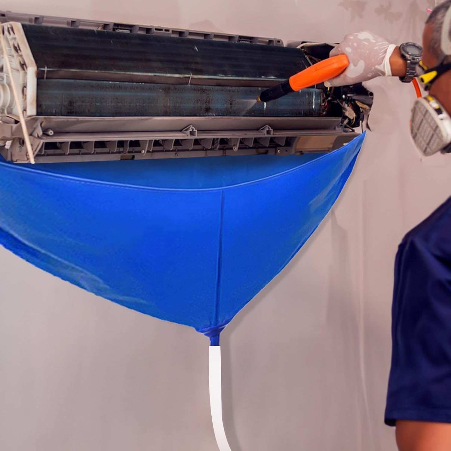 Frxib Ac Cleanings Kit - 1 Set Split Ac Unit Cleanings Bag - Air Conditioner Cover Waterproof Bag for Household Home Room Wall Mounted Dust Washing Protector image number 6