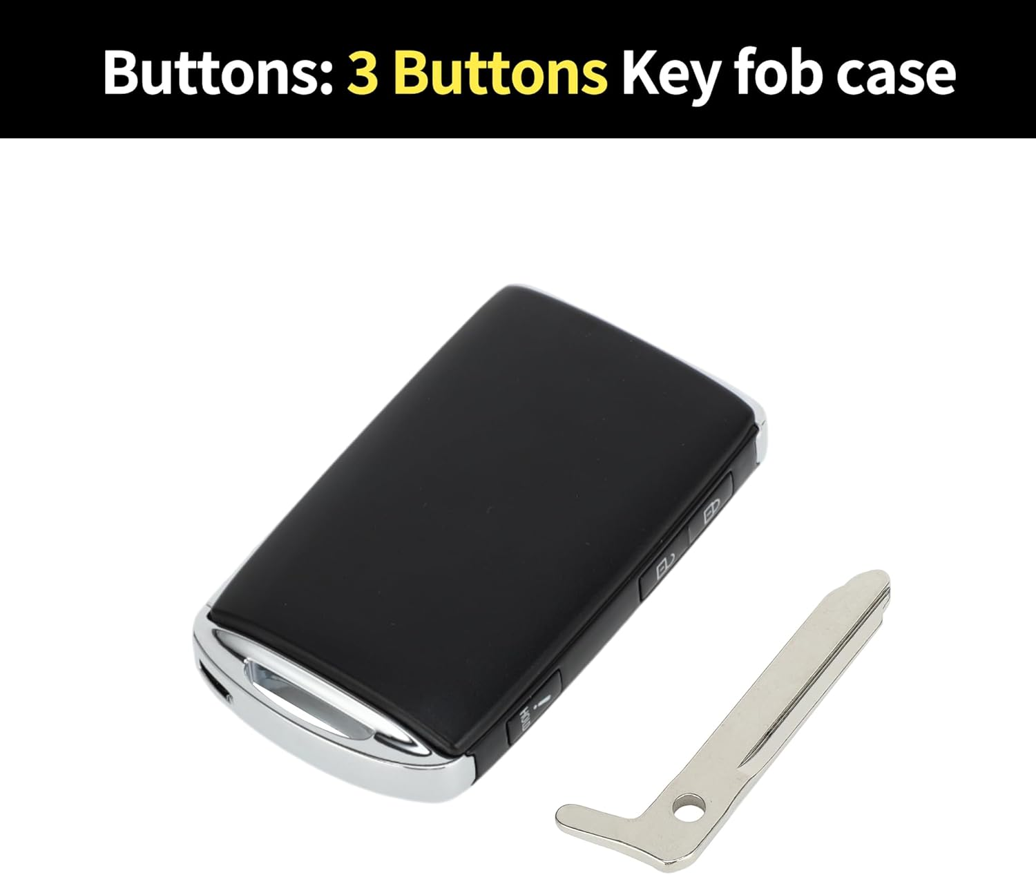 X AUTOHAUX Key Shell Case Keyless Entry Remote Key Fob Replacement Case for Mazda CX-3 2020-2021 for Mazda CX-5 2020-2021 3 Buttons WAZSKE13D03 image number 4