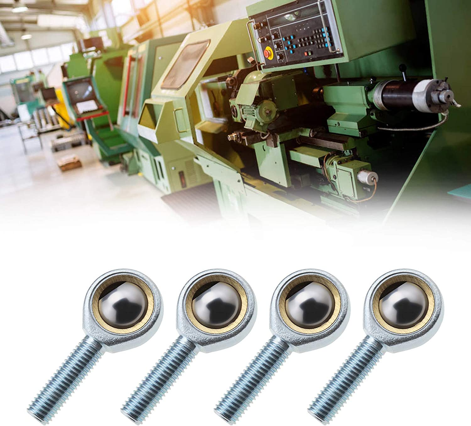 Emsea 4X SA6 T/K Rose Joint Male Rod End Bearings Right Hand M6X1.0Mm Bearing Steel for Hydraulic Cylinder Forging Machine Car Shock Absorber image number 4