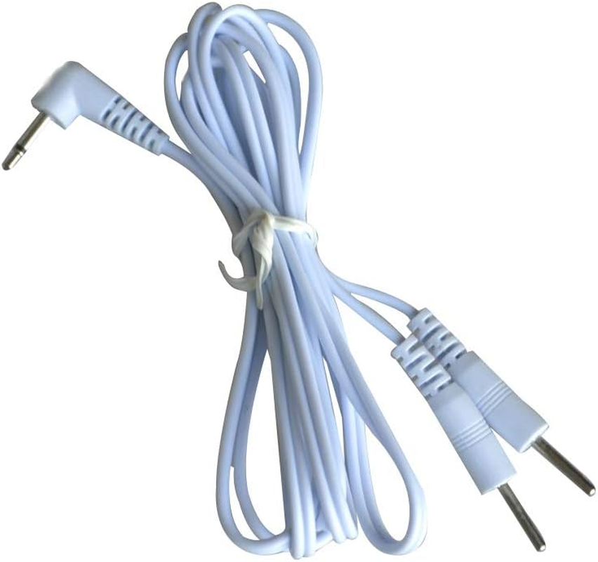 1 Pair 120CM Tens Electrode Lead Wires Jack 3.5Mm Plug 2.0Mm Pin Connection White image number 4