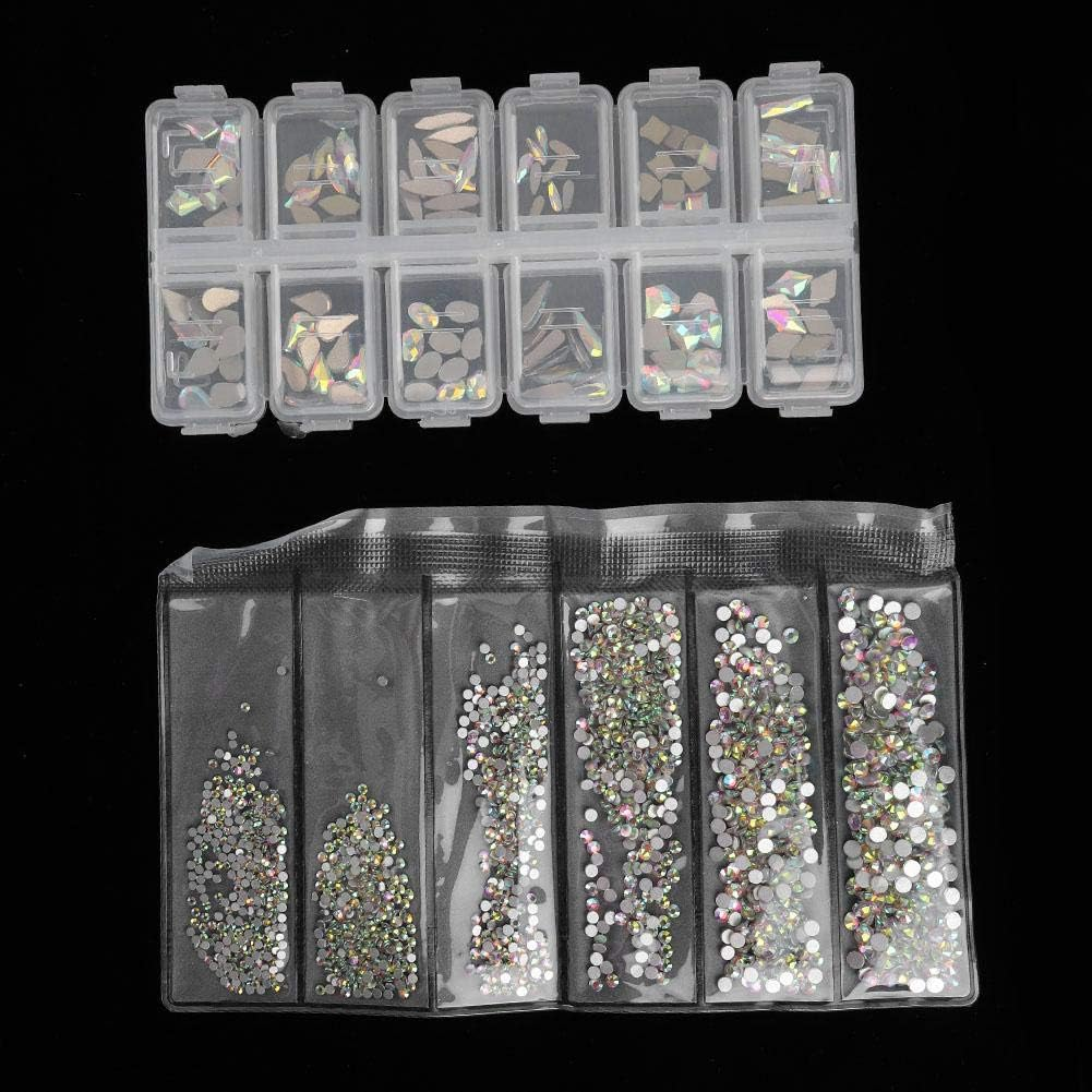 Comfortable Touch Simple and Practical Nail Decoration, Exquisite and Beautiful Nail Art Rhinestone, Beauty Salon Salon Shop Manicure Store for Home(4-Piece Set) image number 5