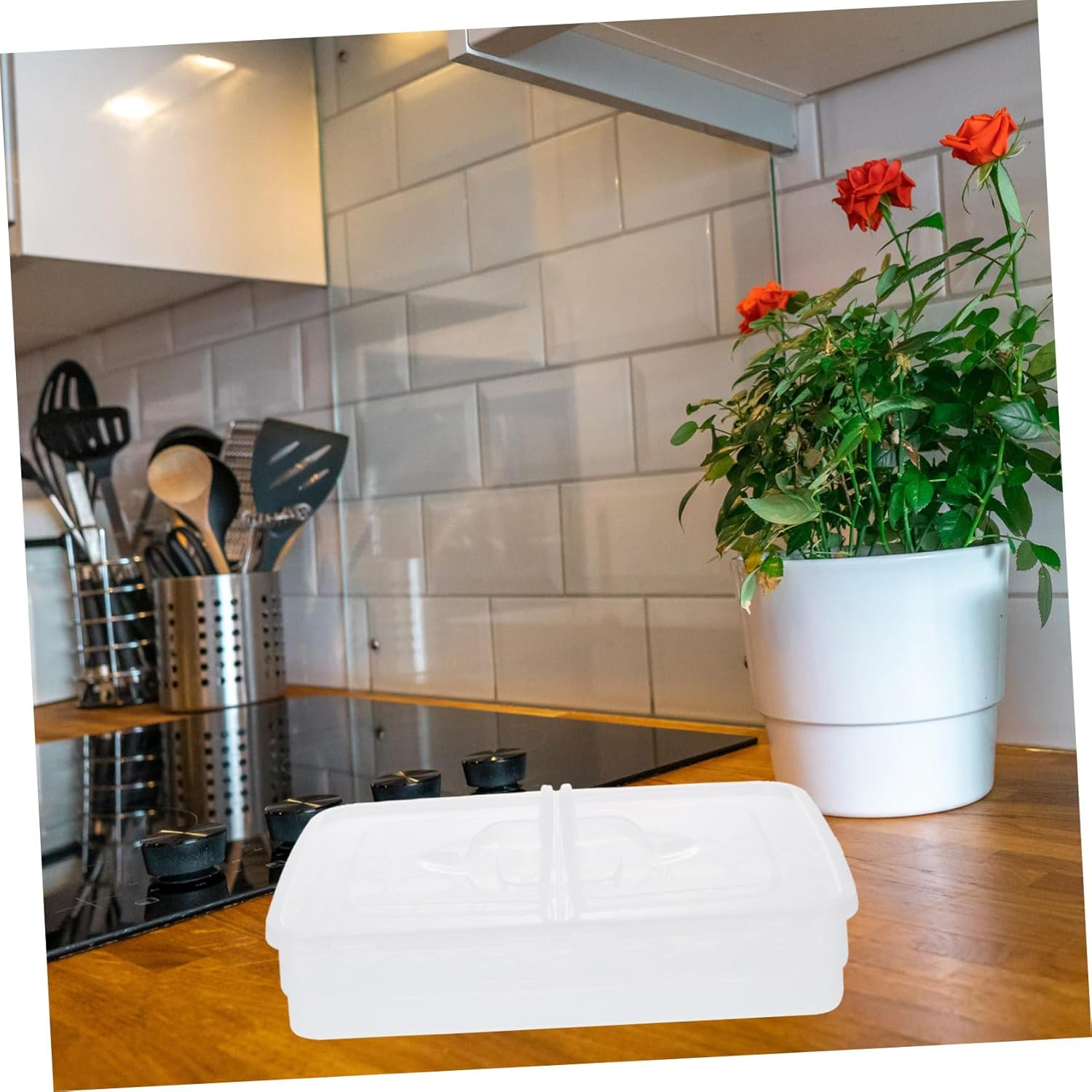 GLEAVI 34-Grid Egg Storage Box with Lid PP Egg Container Space-Saving Anti-Extrusion Refrigerator Holder for Kitchen image number 3