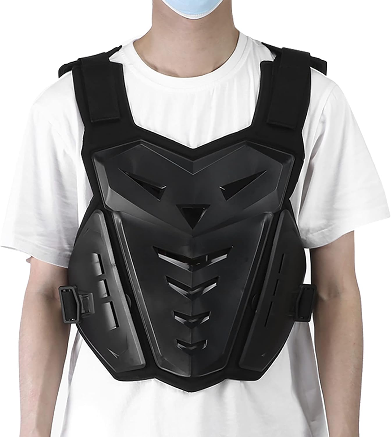 Motorcycle Body Armor Vest Dirt Bike Gear, Chest Protector Motocross Gear Motorcycle Chest Back Protector for Men Mountain Bike Protective Gear MTB Racing Off-Road image number 5