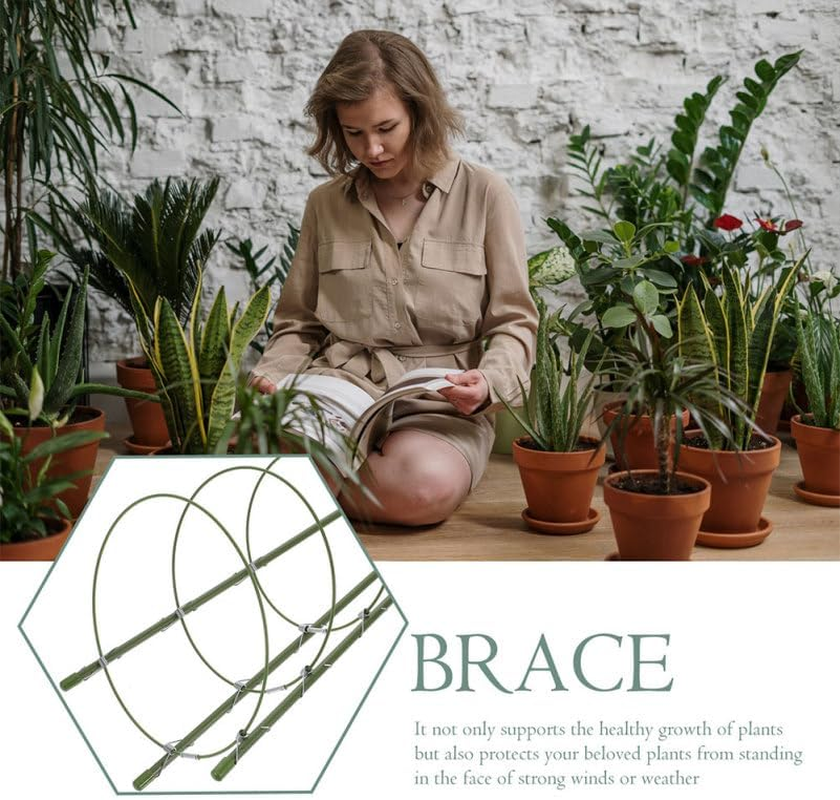 PRETYZOOM 3Pcs Tomato Cage for Garden 15.7'' round Plant Trellis, Tomato Trellis Plant Stakes Support Cage for Vertical Climbing Plants image number 5