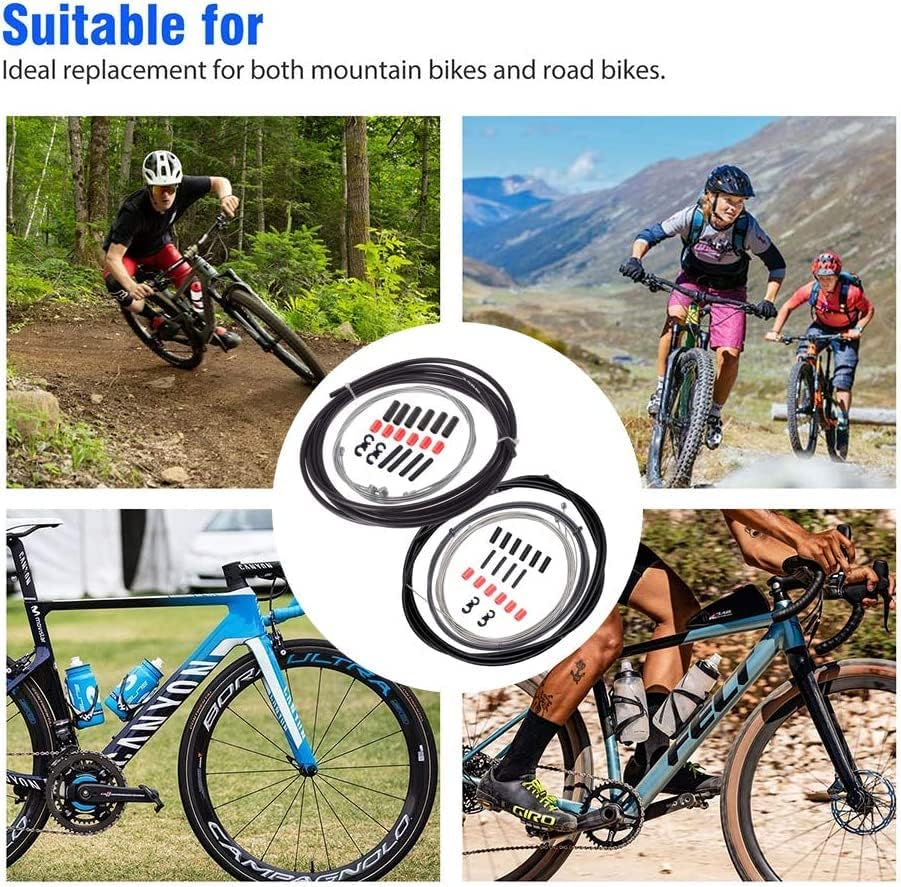 2-In-1 Universal Bicycle Brake and Gear Shift Cable Wire Kit + Housing Kits for Road Mountain Bike Cycling image number 3