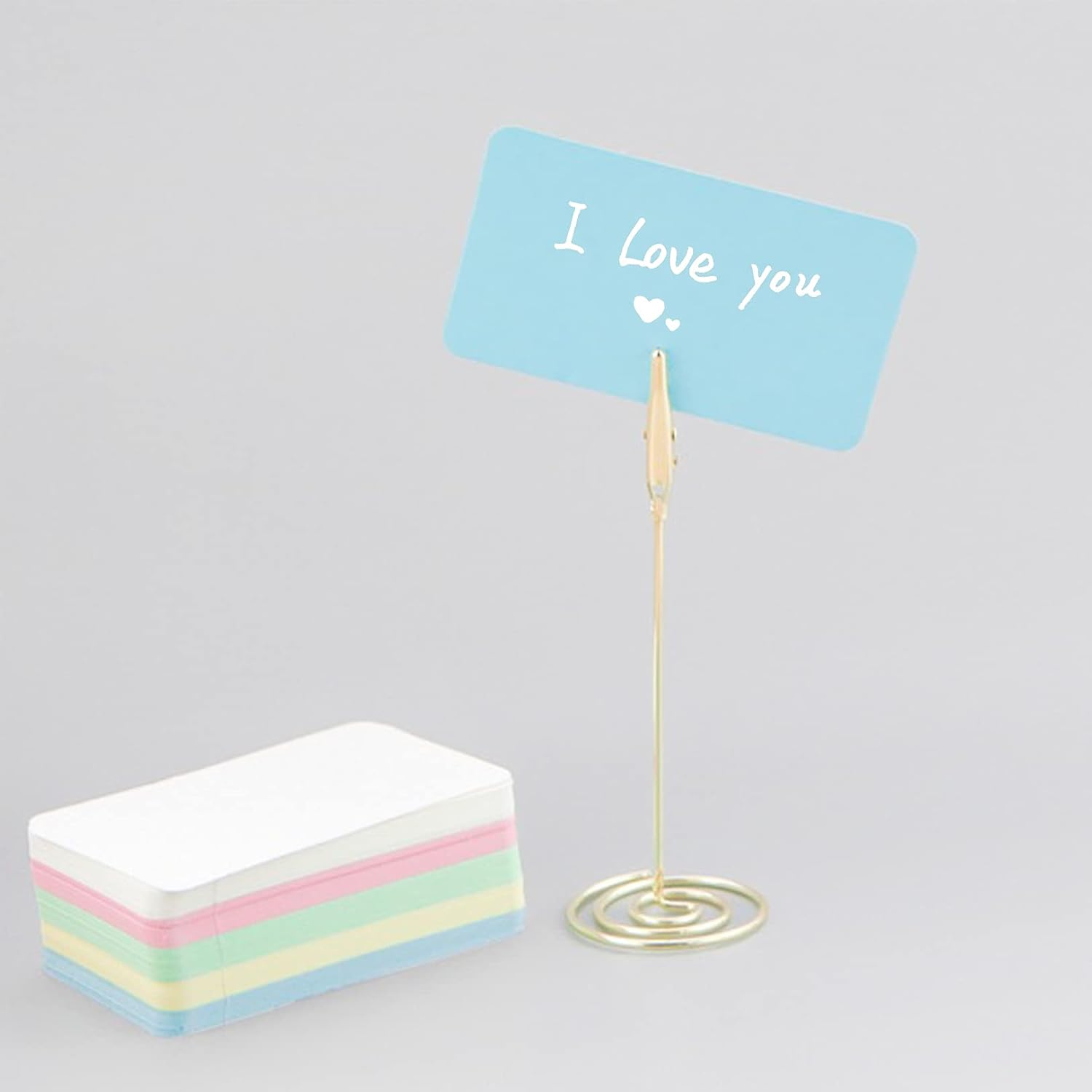 VANRA 300PCS Small Blank Index Cards 3.5X2 Inches Note Cards Study Flash Cards, Word Message Gift DIY Cards Kraft Paper Tags (Assorted Colors Light, 300/Pack) - Assorted Colors Light image number 5