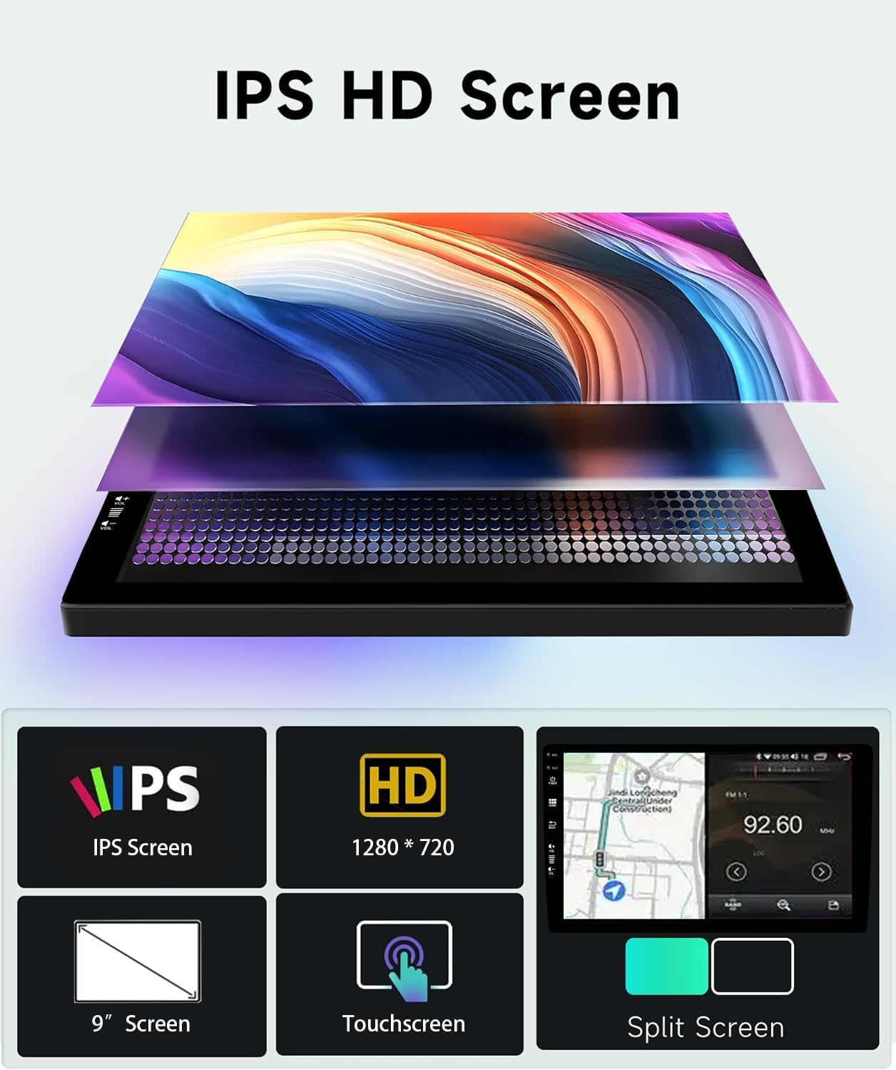 [6+128GB] Keconsing 9" Android 14 Autoradio for Mercedes Benz GL ML Class W164 X164 ML350 ML500 ML280 GL320 GL350 GL450 2005-2011 Radio Stereo Carplay, Wireless Car Play GPS Navi Screen Navigation image number 4