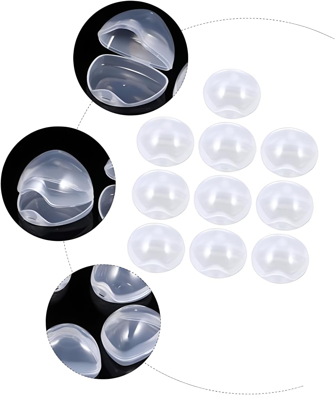Portable Clear Pacifier Holders, Container, Storage Holder & Cover Cases 10Pcs. image number 1