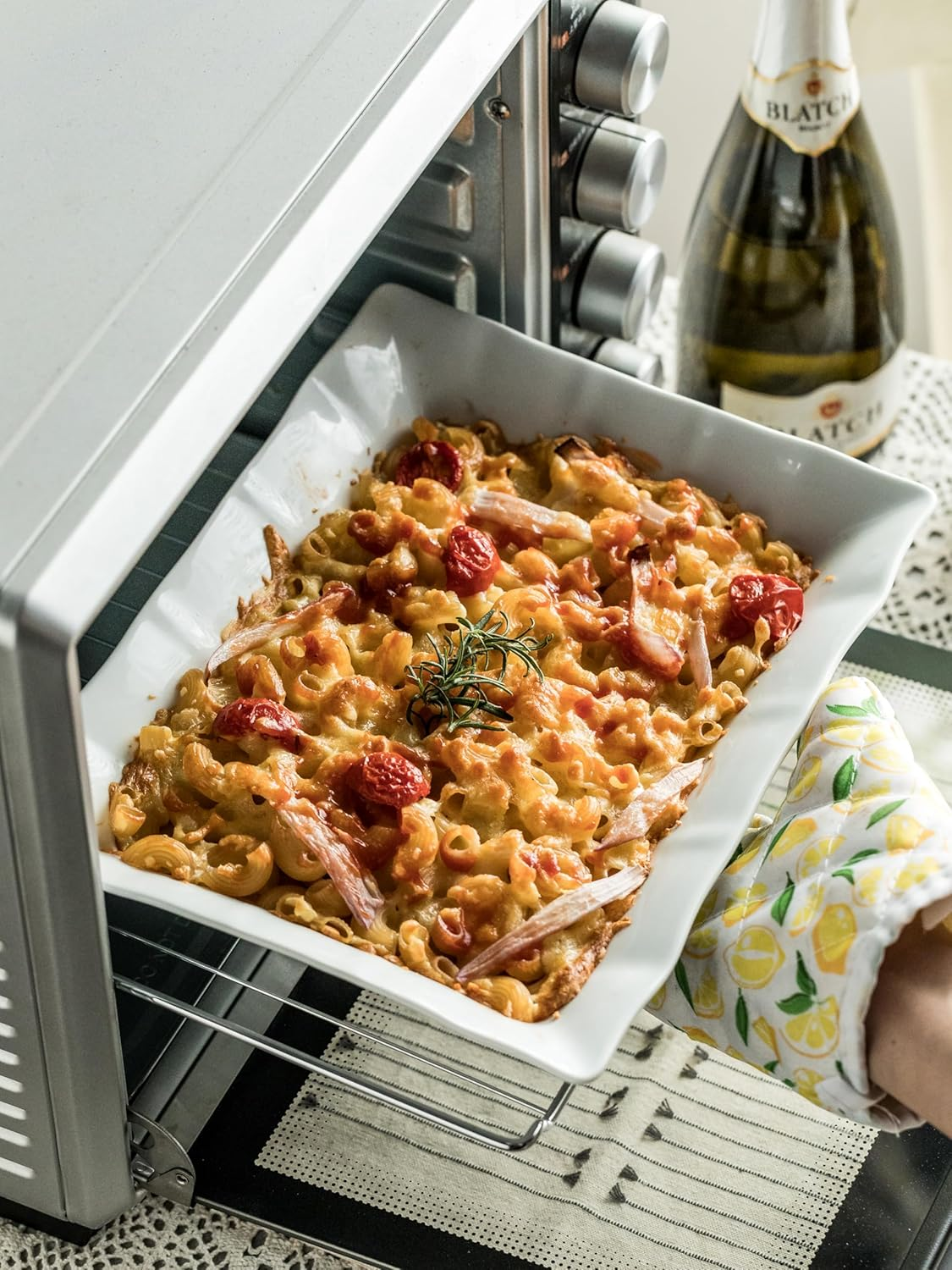 Tiered Serving Stand 3 Tier Buffet Server with Casserole Perfect Tray Porcelain White Platters for Party Serving Display Large Size image number 1