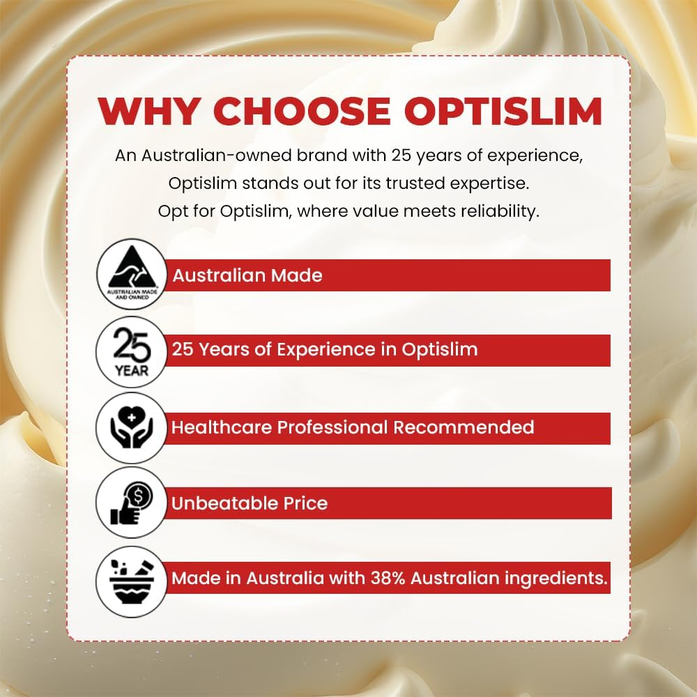 Optislim VLCD Platinum plus Shake, Meal Replacement, 20.2G High Protein, Pre & Probiotic, DHA, Dietary Fibre, and MCT - Vanilla Flavour - 18 X 53G Sachet image number 1