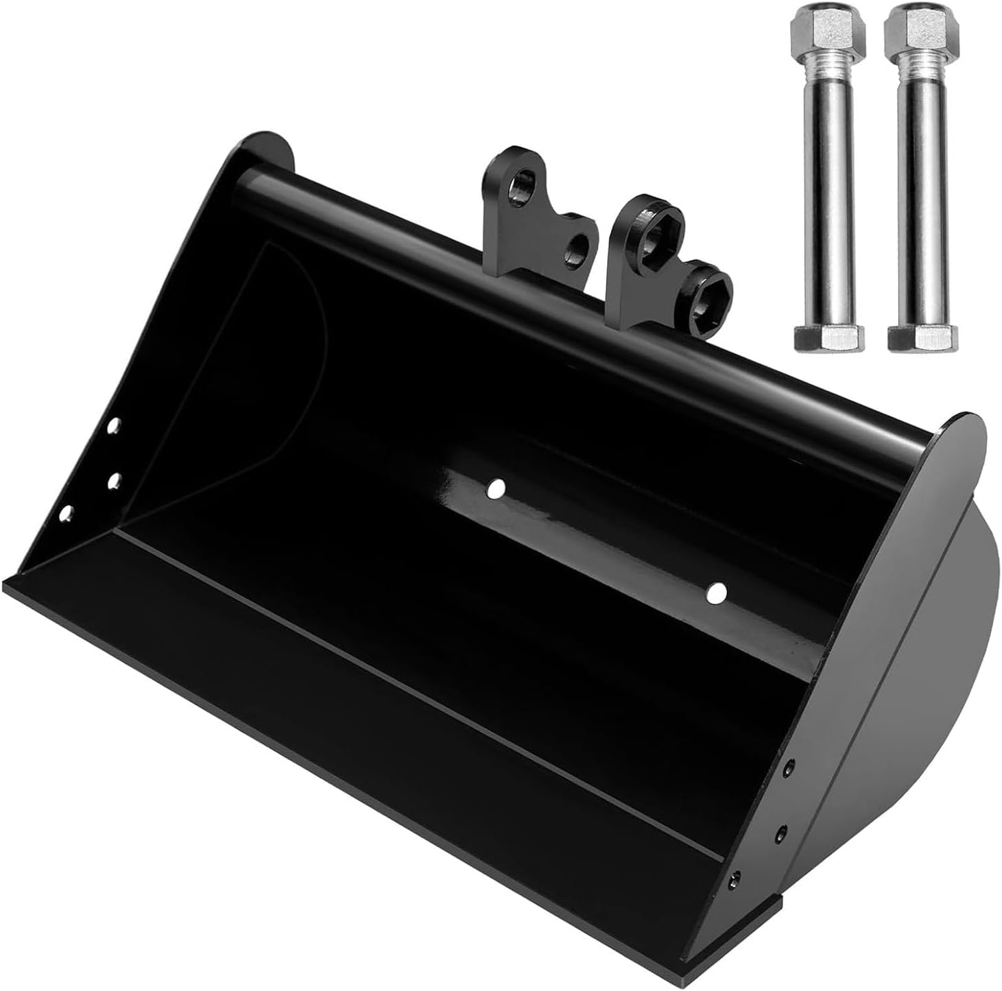 Focket Mini Excavator Bucket, 20In Digger with 0.98In Hole Diameter 3.46In Center Wheelbase, Manganese Steel Small Digger Bucket for Mini Excavator image number 4