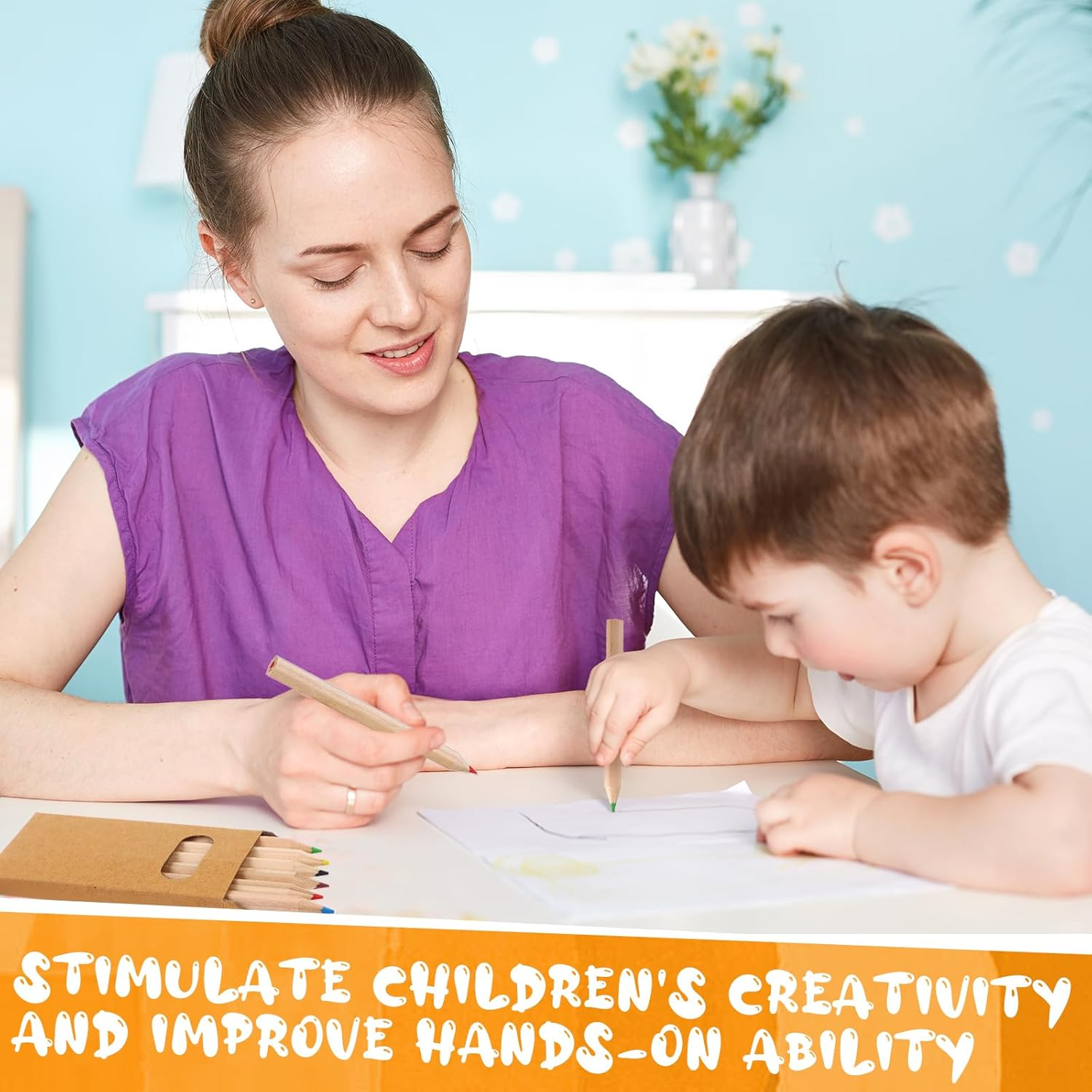 120Pcs/20 Boxs Boxs Colored Pencils Bulk Mini Drawing Pencils Set for Kids, 3.5Inch Short Fat Color Pencils for Adult Coloring Books, Classroom School Drawing Birthday Wedding Party Favors image number 1