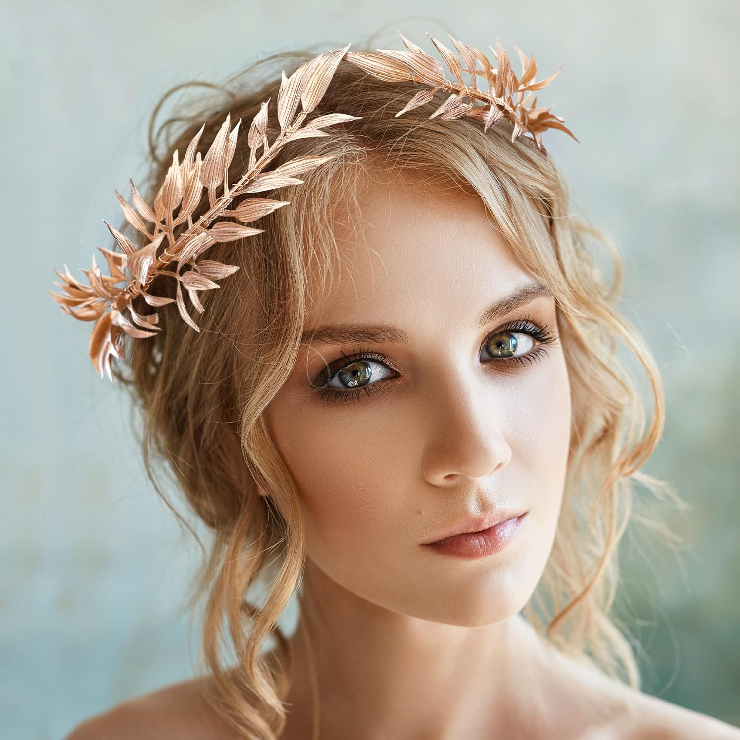 MOSTORY Handmade Greek God Crown for Men&rsquo;S Wedding Gold Leaf Headband for Toga Costume Royal King&rsquo;S Crown Tiara for Mardi Gras Pride Adult Carnival Cosplay Medieval Hair Accessory image number 6