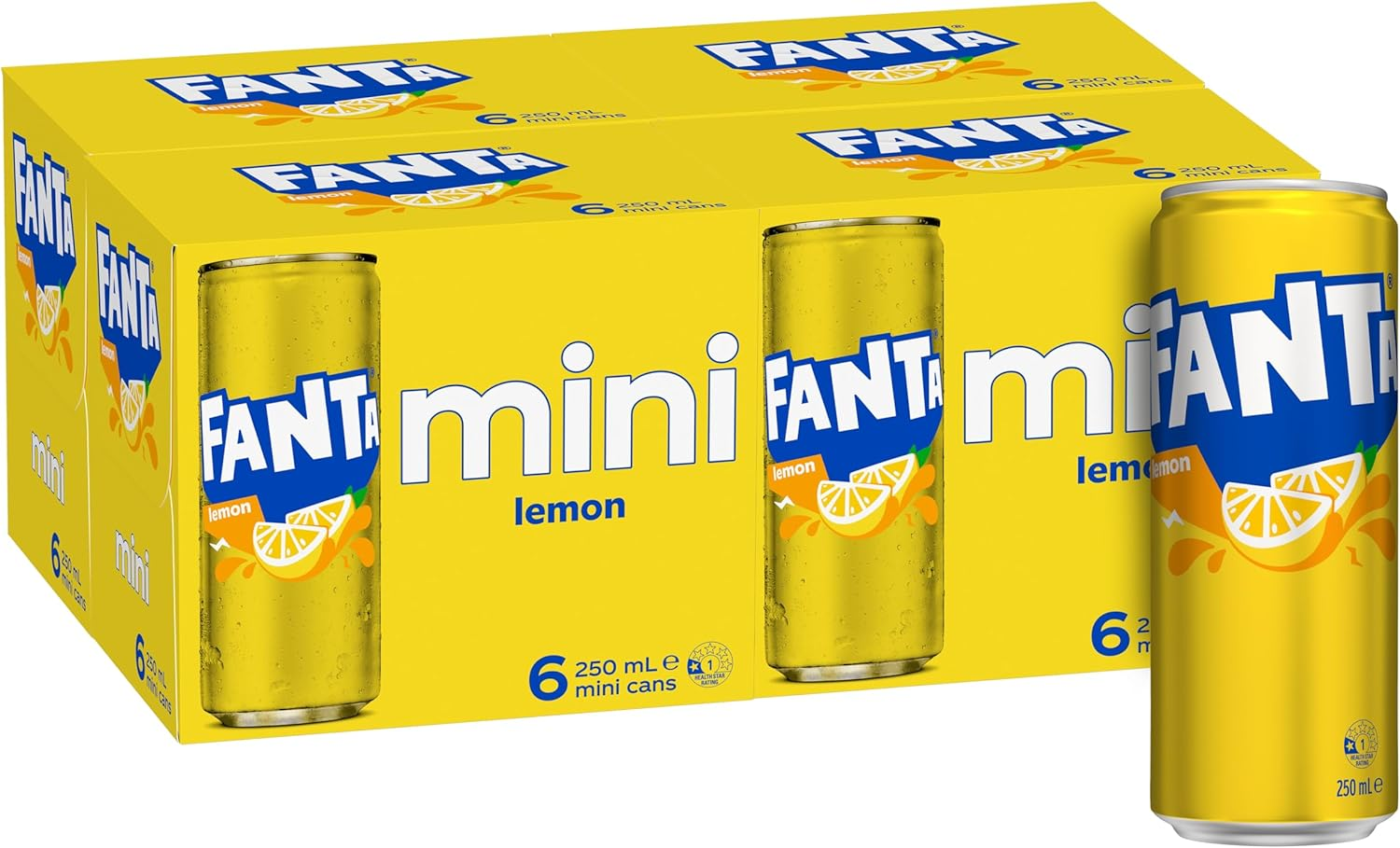 Fanta Lemon Soft Drink 24 X 250Ml Can image number 5