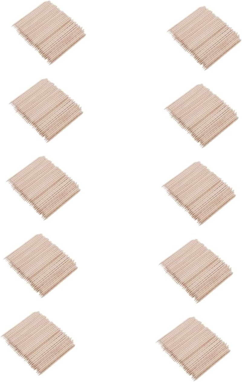 Minkissy 100Pcs Orange Wood Sticks Wood Cuticle Sticks Double Sided Nail Sticks Manicure Pedicure Tool