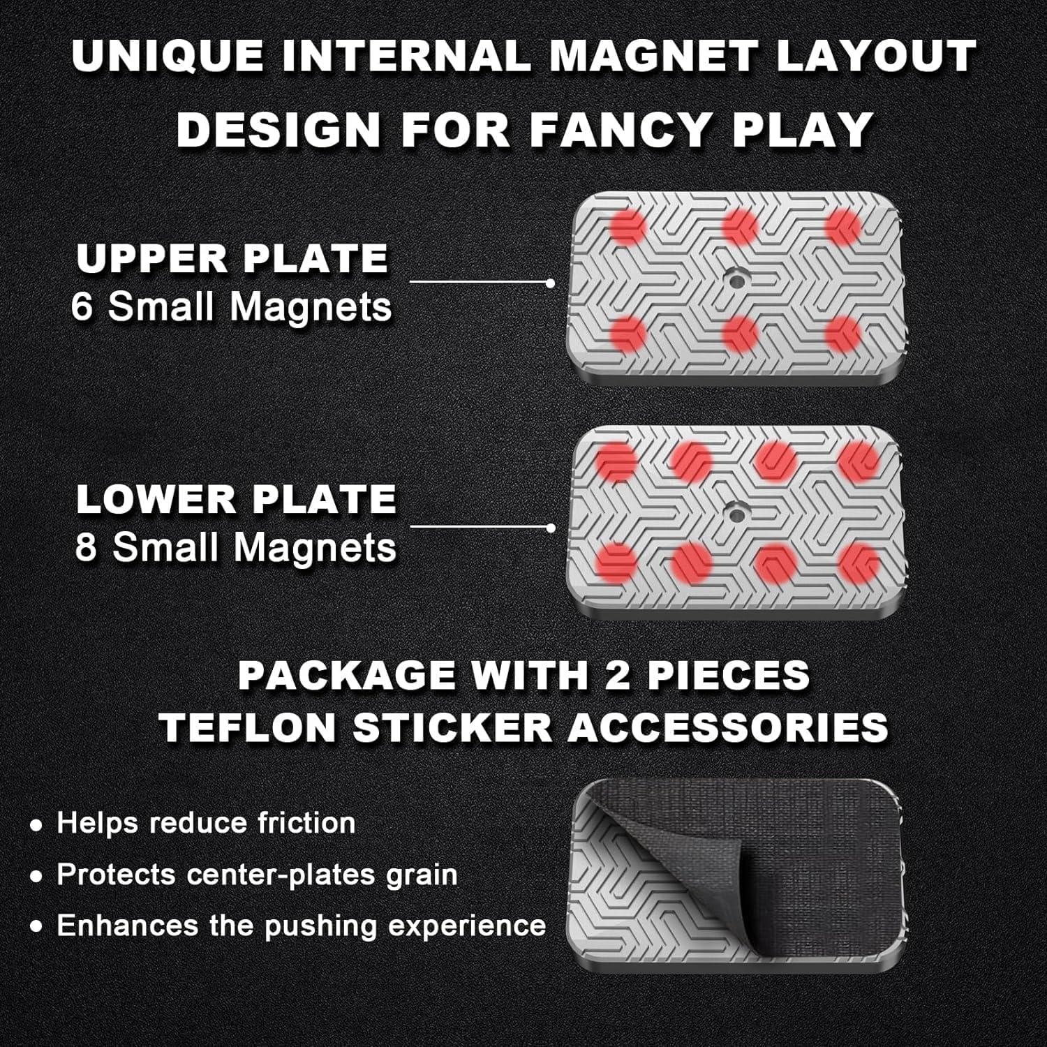 Fidget Slider, Trackless Fidget Toy for Fancy Play, Adult Sensory Toys, Silver image number 3