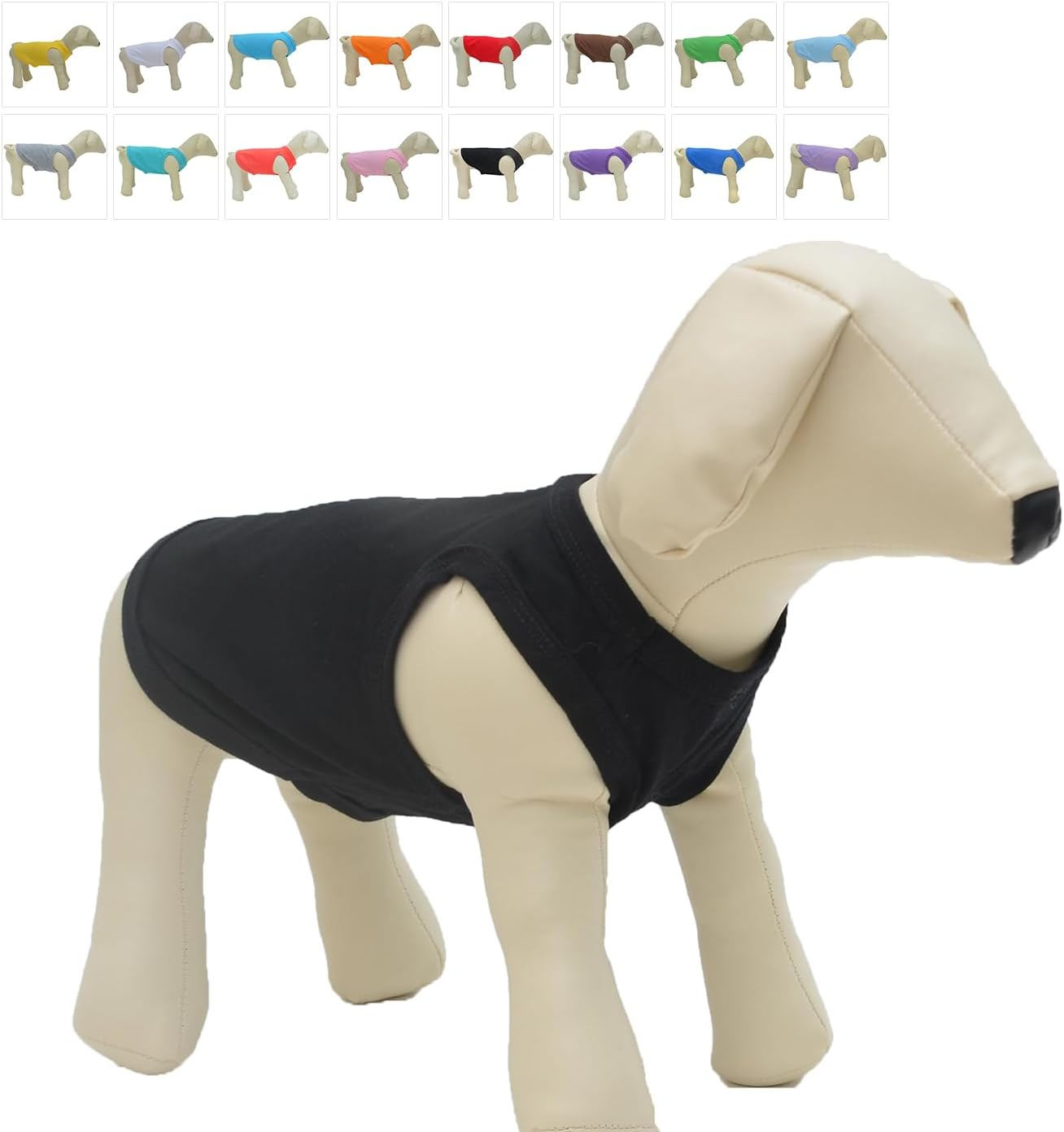 2018 Pet Clothes Dog Clothing Blank T-Shirt Tanks Top Vests for Small Middle Large Size Dogs 100% Cotton Dog Summer Vest Classic (S, Blue)