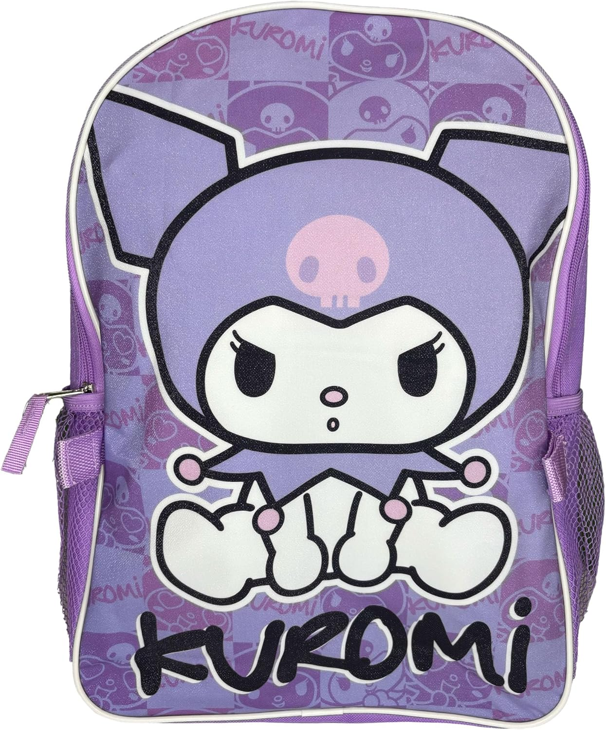 Fast Forward Hello Kitty Kuromi 16" Purple School Backpack and Rectangular Lunch Bag Attached image number 2