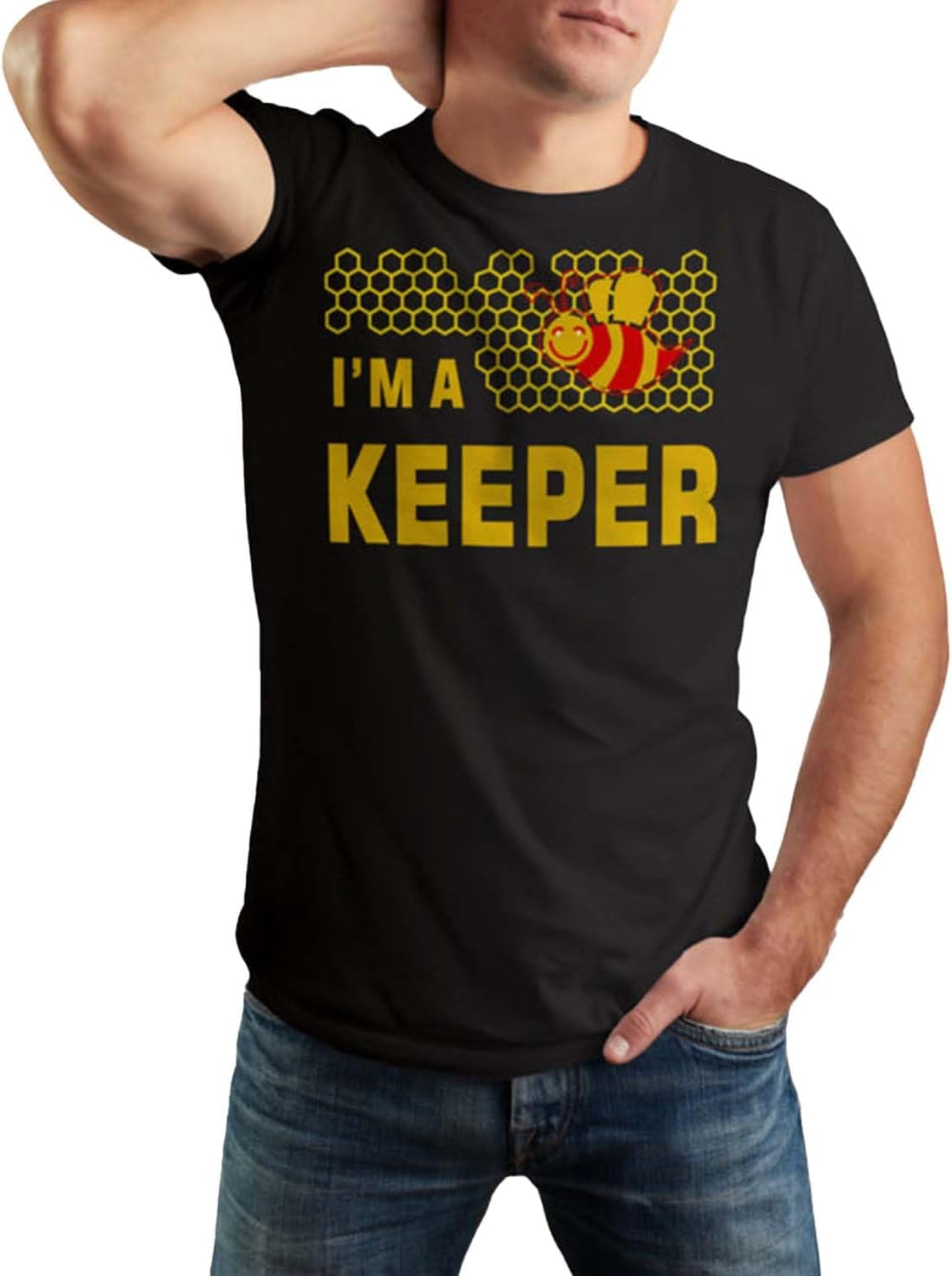 OZBEE &lsquo;I'M a Beekeeper&rsquo; Apparel &ndash; Unisex Short Sleeve Beekeeping T-Shirt &ndash; Embrace Your Buzz with This Beekeeper'S Cool Tee