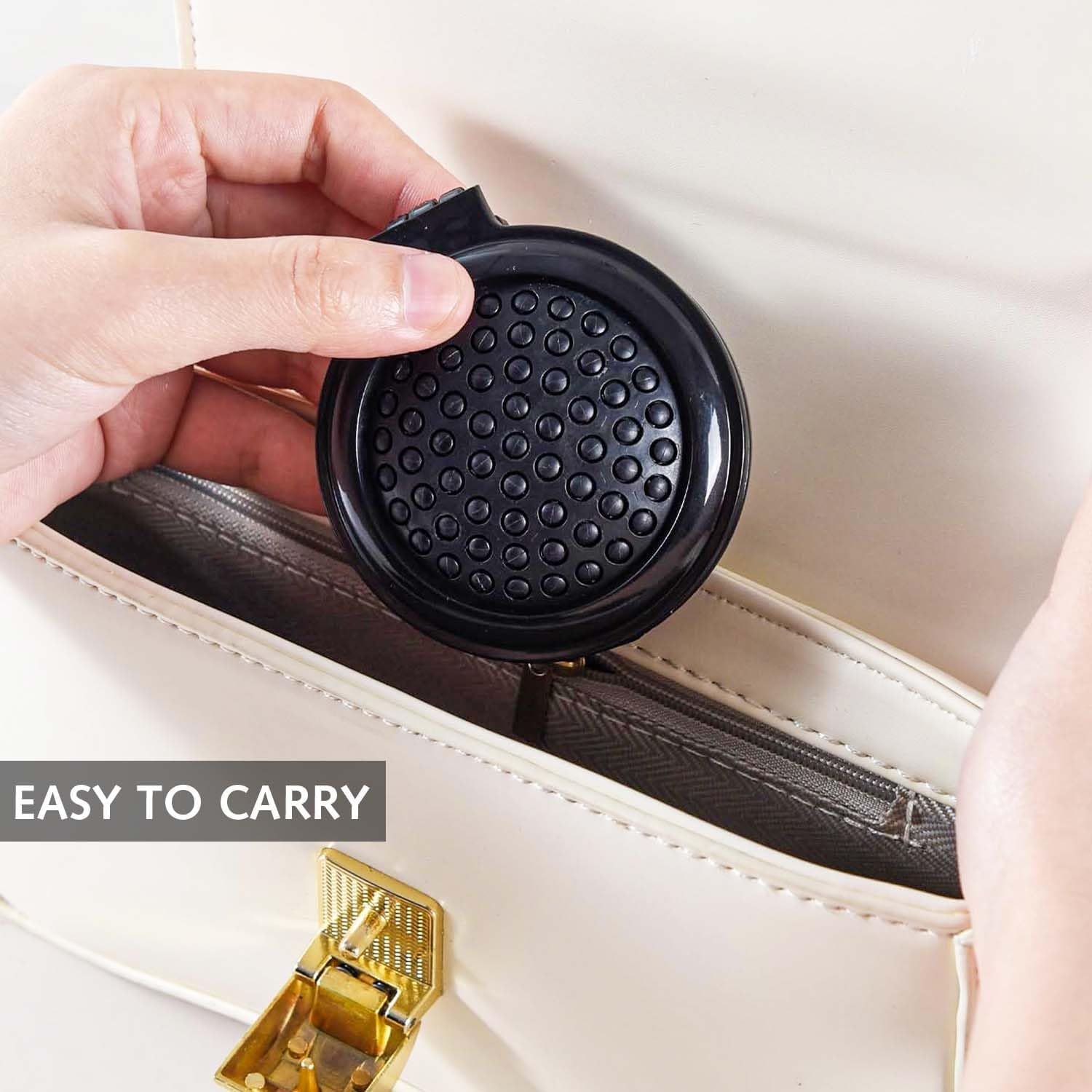 Foldable Hair Brushes with Mirror, Mini round Foldable Hair Brush, Travel Brush, Small Hair Brush, Compact Travel Size Hair Massage Comb for Men, Women and Girls, Pack of 2 image number 3