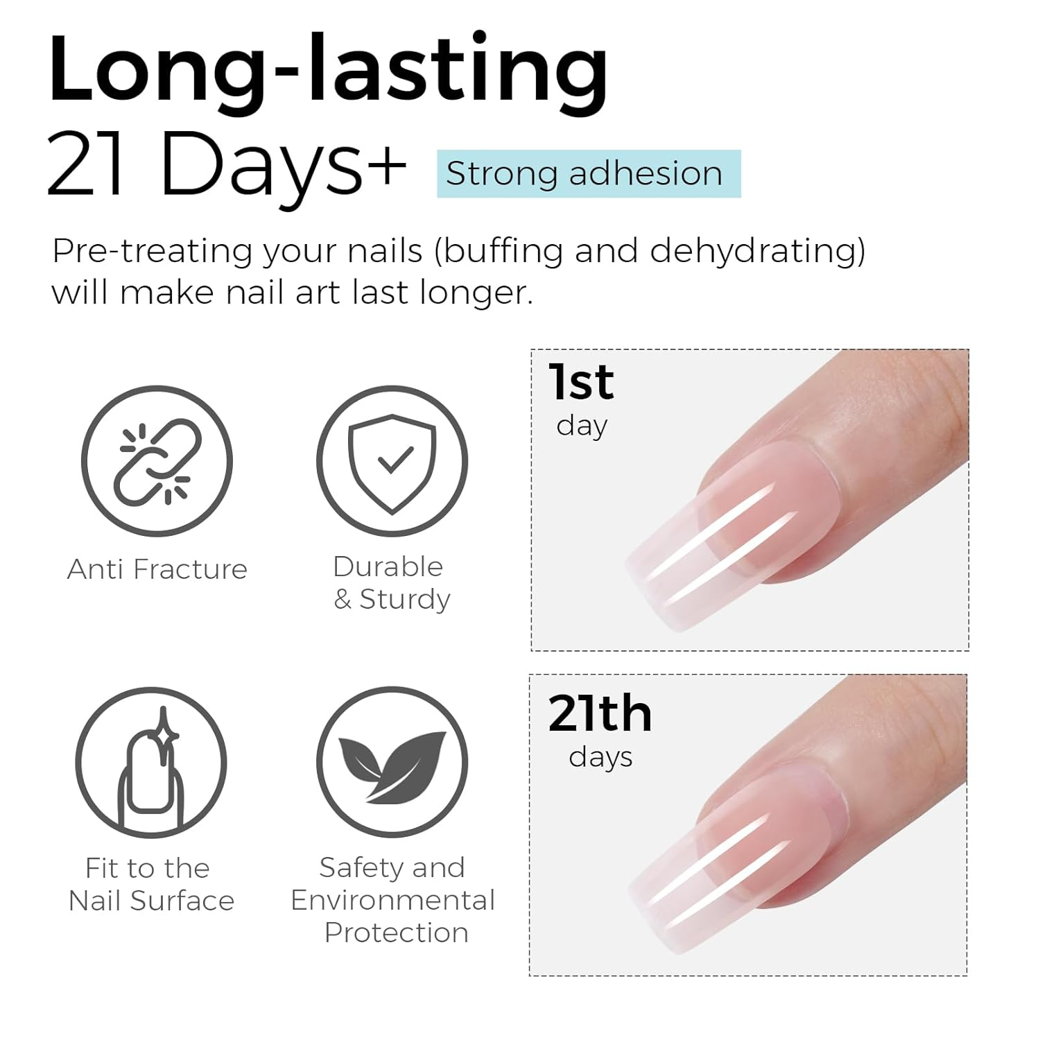 TOMICCA Nail Glue Nail Adhesive 30G Nail Tip Glue, Upgraded Gummy Gel for Fake Nails, Super Strong Hardening Gel Nail Glue Long Lasting for Carving, Decorative Nail Design and DIY Nails image number 2
