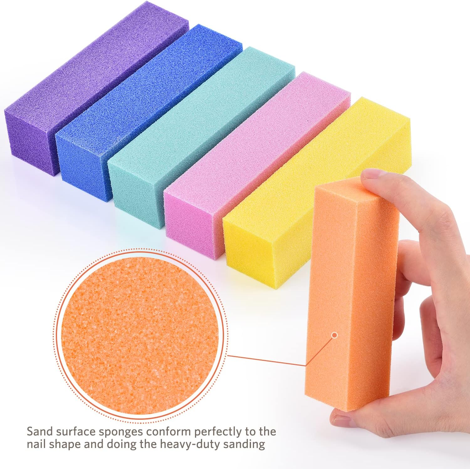 Tsmaddts Nail Files and Buffers, Professional Manicure Tools Kit Rectangular Art Care Buffer Block Tools 100 180 Grit 12Pcs(Black) image number 3