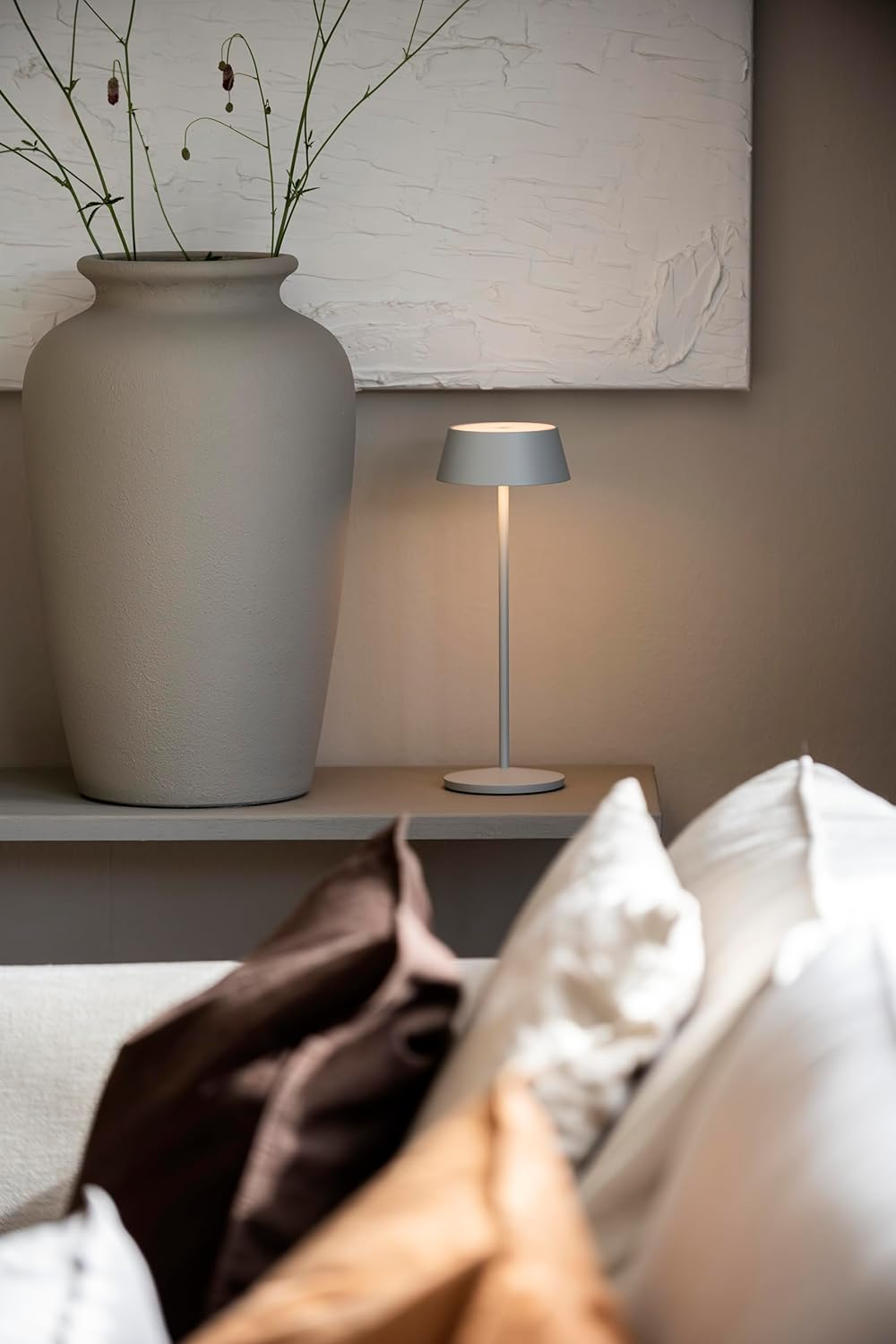 Konstsmide Menton 7839-300 LED Table Lamp, Grey, Indoor/Outdoor, Wireless, 11 X 30 X 11 Cm image number 6