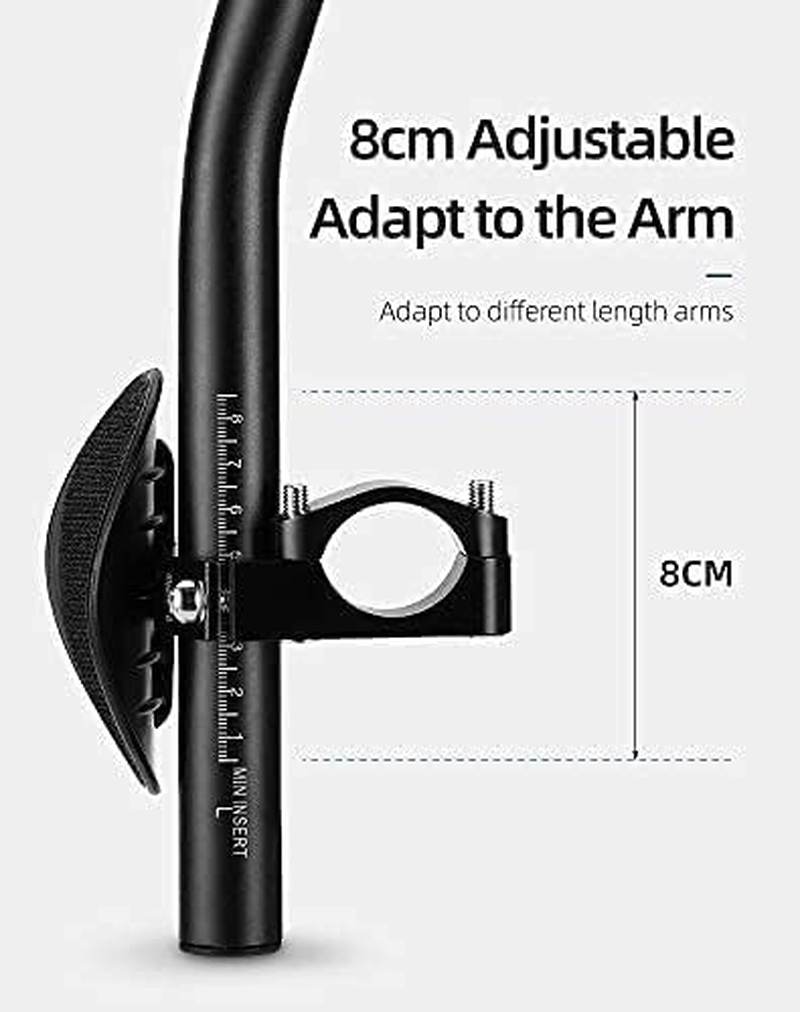 Bicycle Rest Handlebar, Split Type, Adjustable, High-Density EVA Cushion,Aero Bars Armrest Handlebars,For Mountain Bike or Road Bike（N2） image number 3