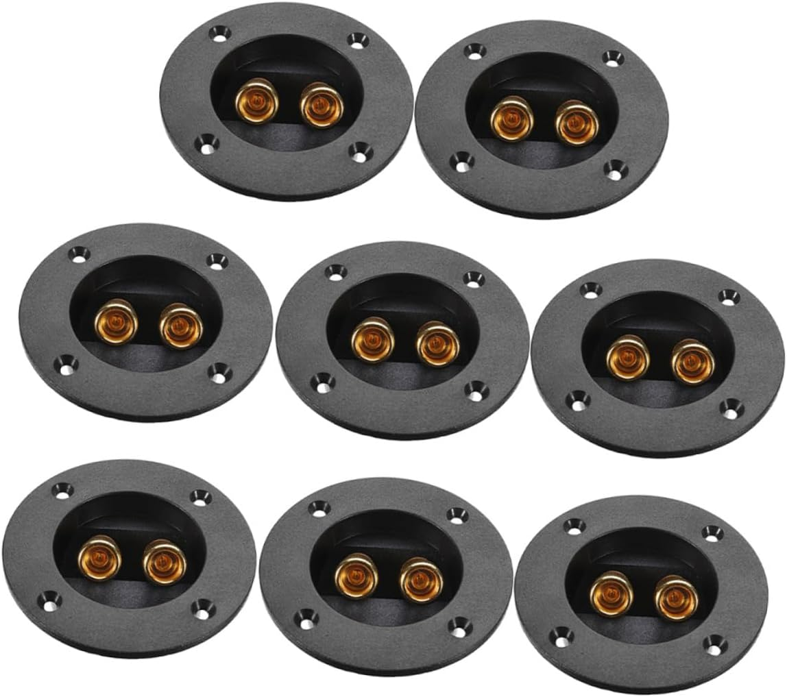 Hoement 8PCS Position Copper Speaker Box Terminal Cup Binding Post Connector for Subwoofer Soundbar Hifi Audio DIY Home Car Stereo Zero Signal Loss image number 5