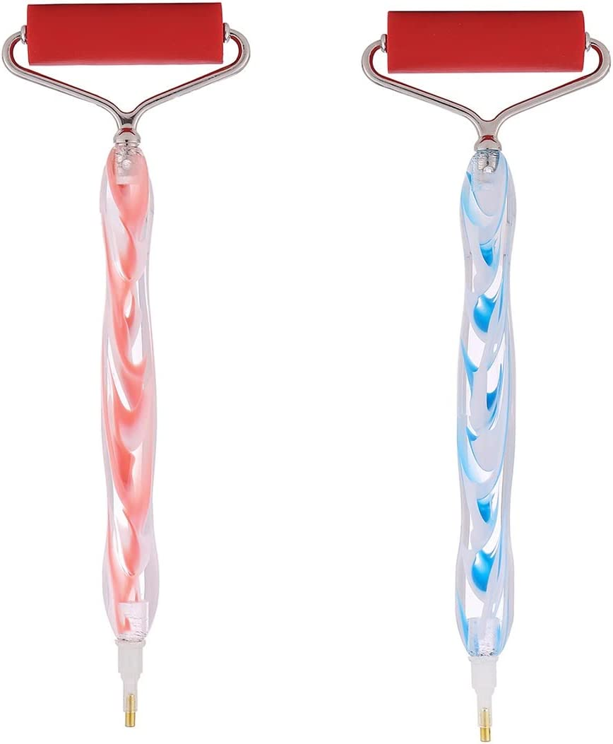 HIGHROCK Diamond Painting Resin Pen Accessories Tools Set, 5D Diamond Art Roller Tools and Accessories Set Dots round Square Drill Wax Pens (Blue) image number 3