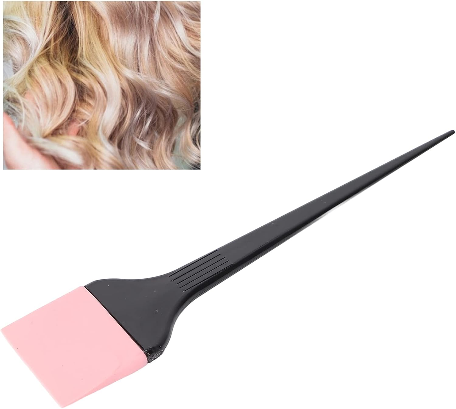 Professional Hair Dye Brush with Long Handle for Hairdressing Salon - Silicone Hairdressing Tint Brush for Fast and Precise Dyeing Application - Bleaching and Hair Dye Device image number 2