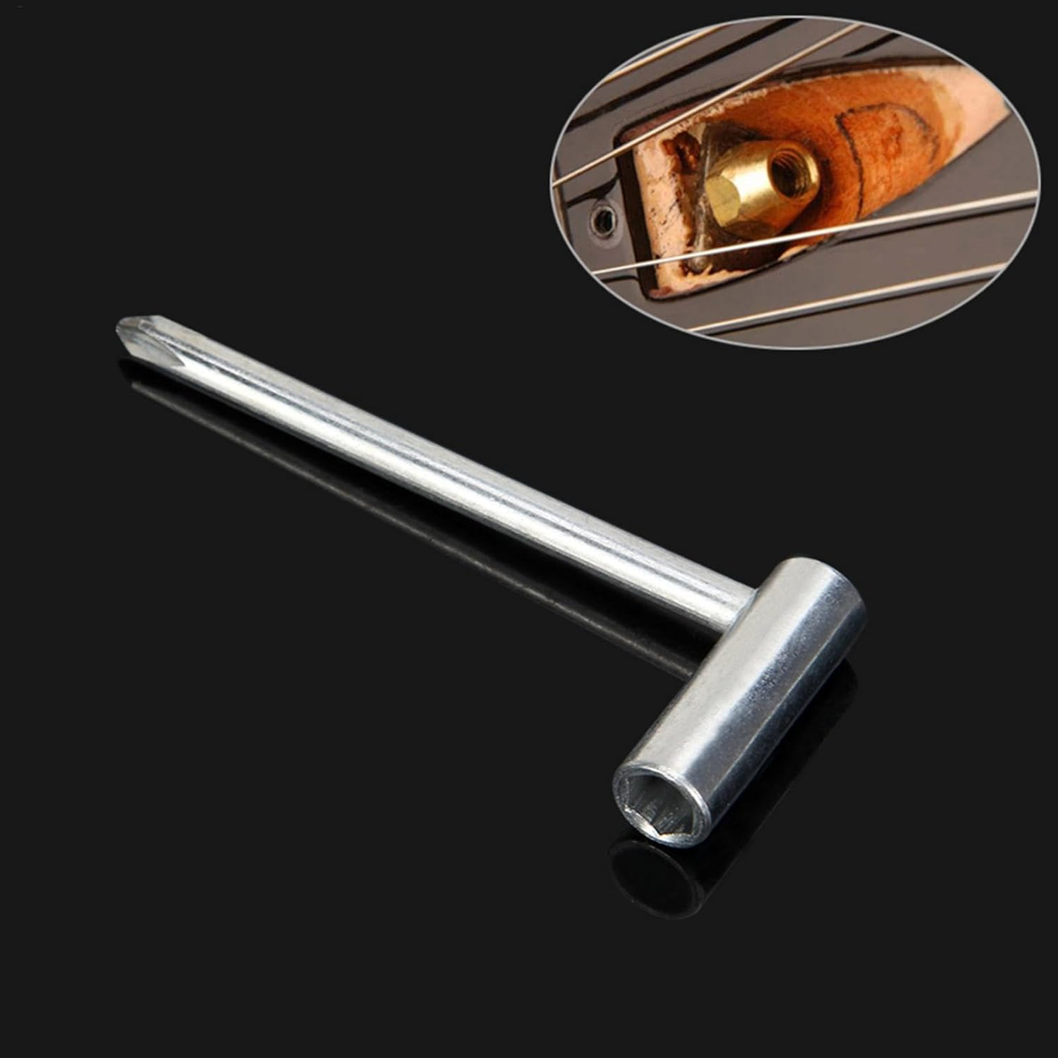 Truss Rod Box Wrench - Guitar Neck Adjustment Tool | Truss Rod Wrench Spanner | Guitar Truss Rod Wrench | Truss Adjustment Wrench | 7Mm/8Mm 5/16"" Part Repair for Electric Guitar Gibson image number 5