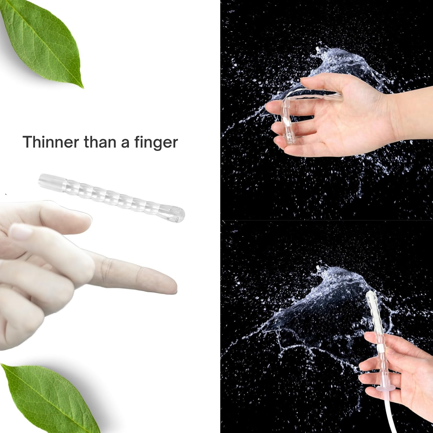 Enema Bulb Kit ， Douche for Men Women Beginners， with 19.7In Hose+4 Nozzles (Black) image number 5