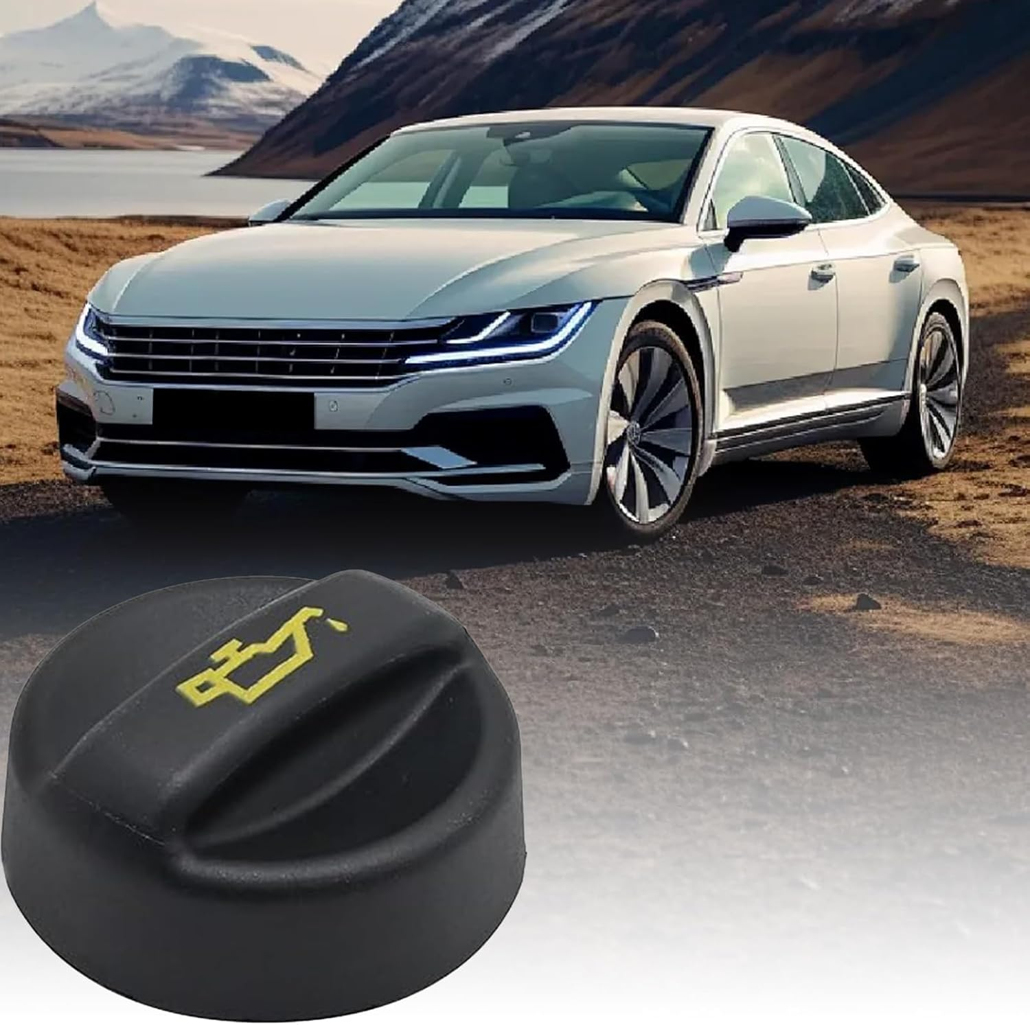 HARY Oil Filler Cap Replacement for Peugeot 208, Engine Oil Filler Cap Seal, Compatible with 1007 107 206 207 307 308, Durable Engine Oil Filler 9670015080 9675477380