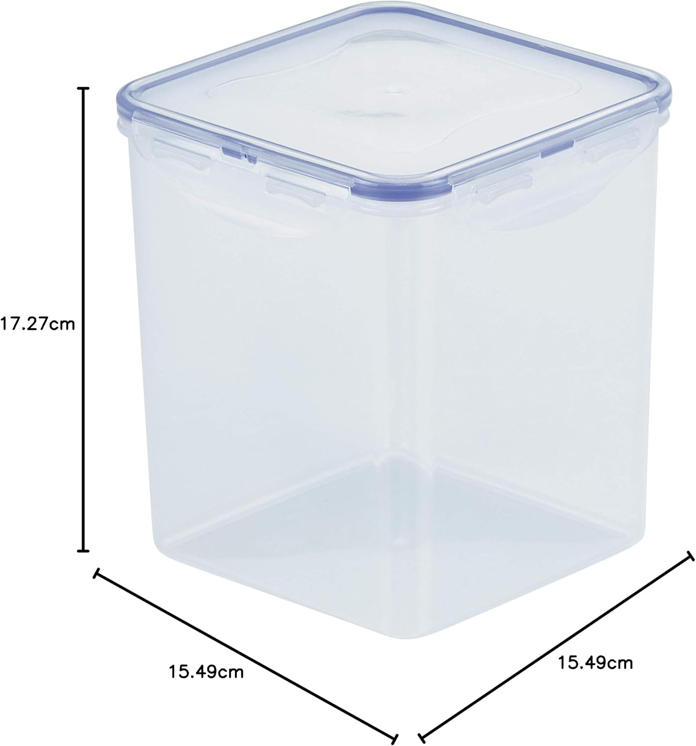 Lock & Lock 70070 Classic Tall Square Container, Clear image number 1