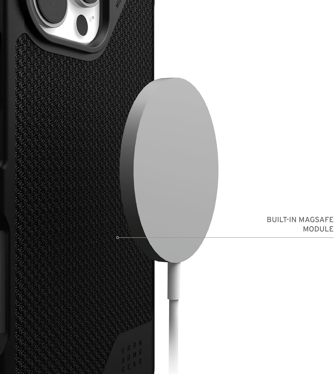 UAG Metropolis LT Magsafe Apple Iphone 16 Pro Max (6.9") Case - Kevlar Black (114453113940), 18Ft. Drop Protection (5.4M), Raised Screen Surround image number 4