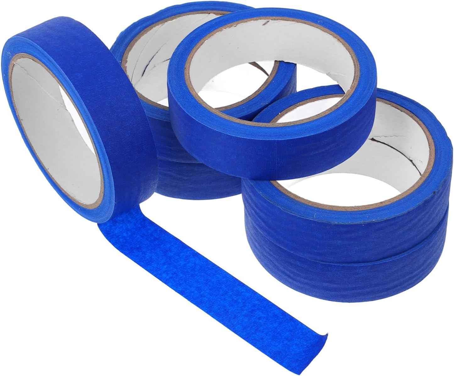 6Rolls Masking Tape Flexible Adhesive Crepe Paper for Auto Painting and Craft Projects Writable Yards Each Roll for Precise Masking and Decoration image number 2