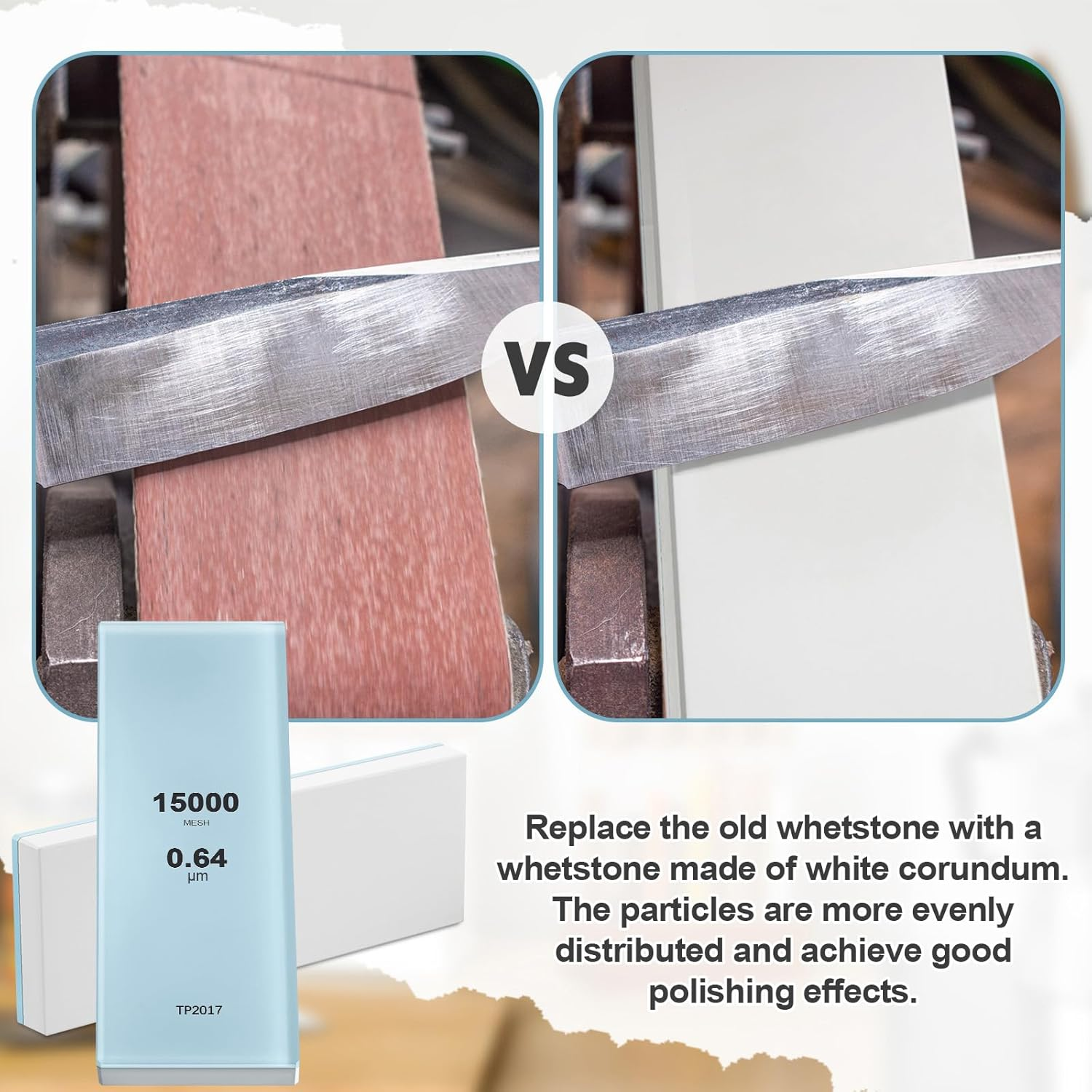 WILLBOND 15000# Glass Sharpening Stone 2 3/4" W X 8 3/4" L Whetstone Grit Single Side 0.2" Thick Wet Honing Knife Sharpener Oilstone image number 5