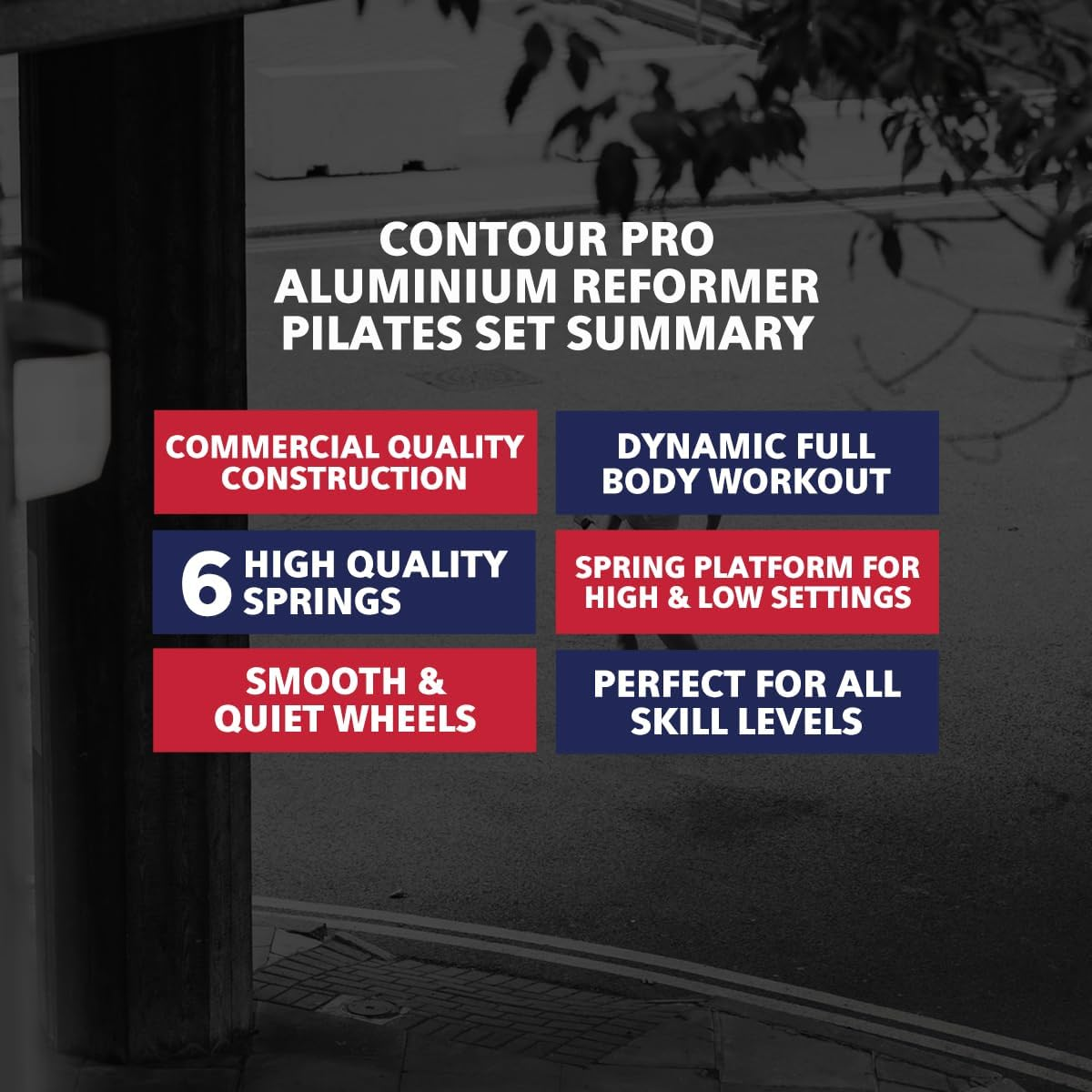 Lifespan Fitness Contour Pro Studio Aluminium Reformer Pilates Bed Set