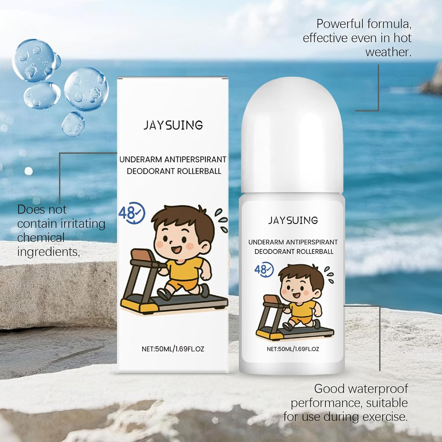 Antiperspirant Deodorant Rollerball, 50Ml, Long-Lasting Fresh Menthol Scent, Gentle Formula image number 6