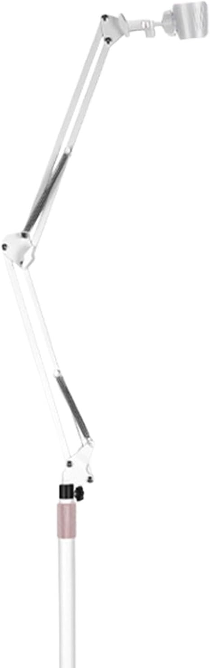 Lazy Dryer Stand Blow Dryer Holder with Heavy Base Floor Standing Adjustable Height Angle for Dog Cat Grooming Household, White - White image number 5